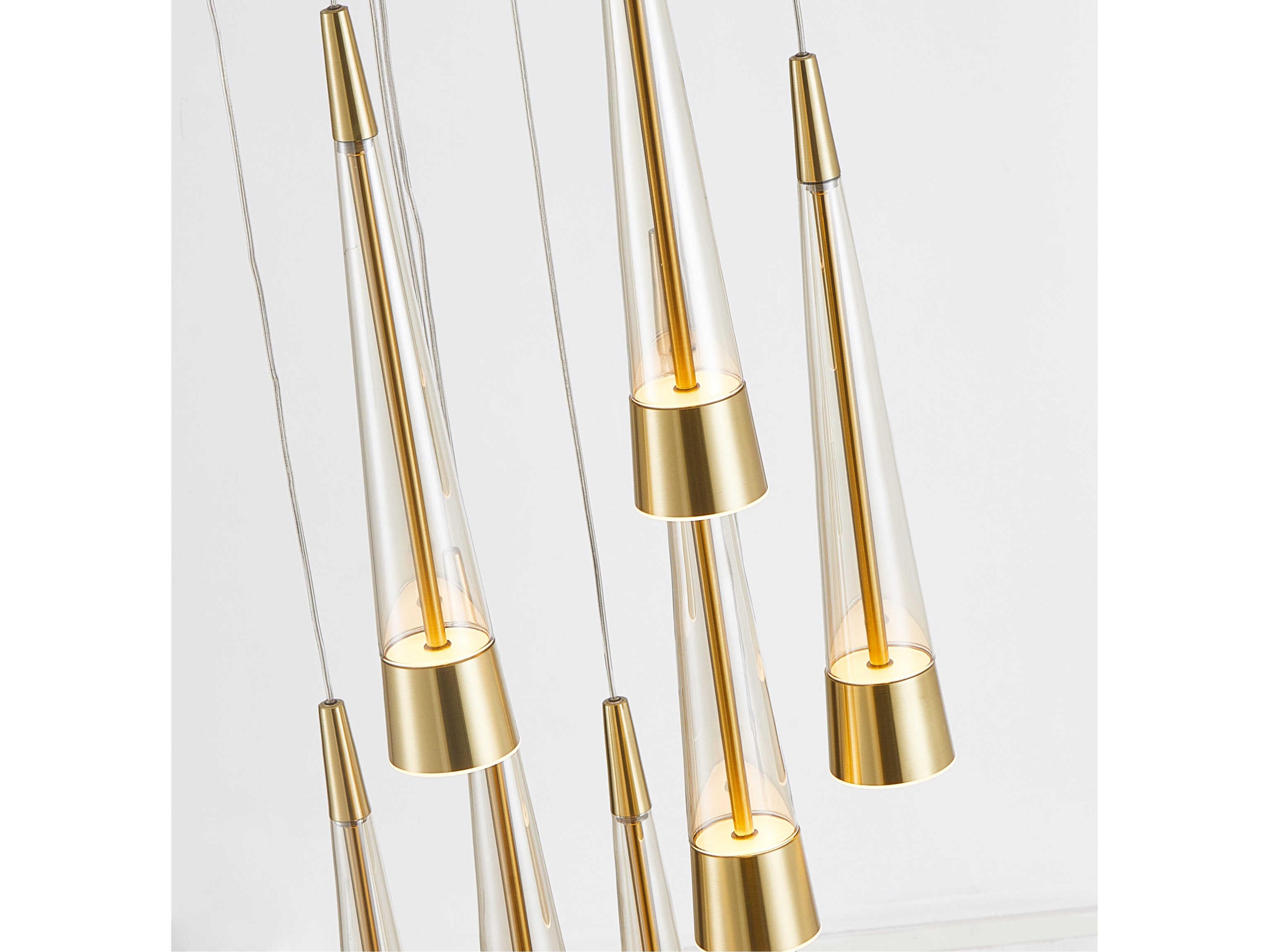 Artcraft Sunnyvale 9-Light Brass Linear Pendant