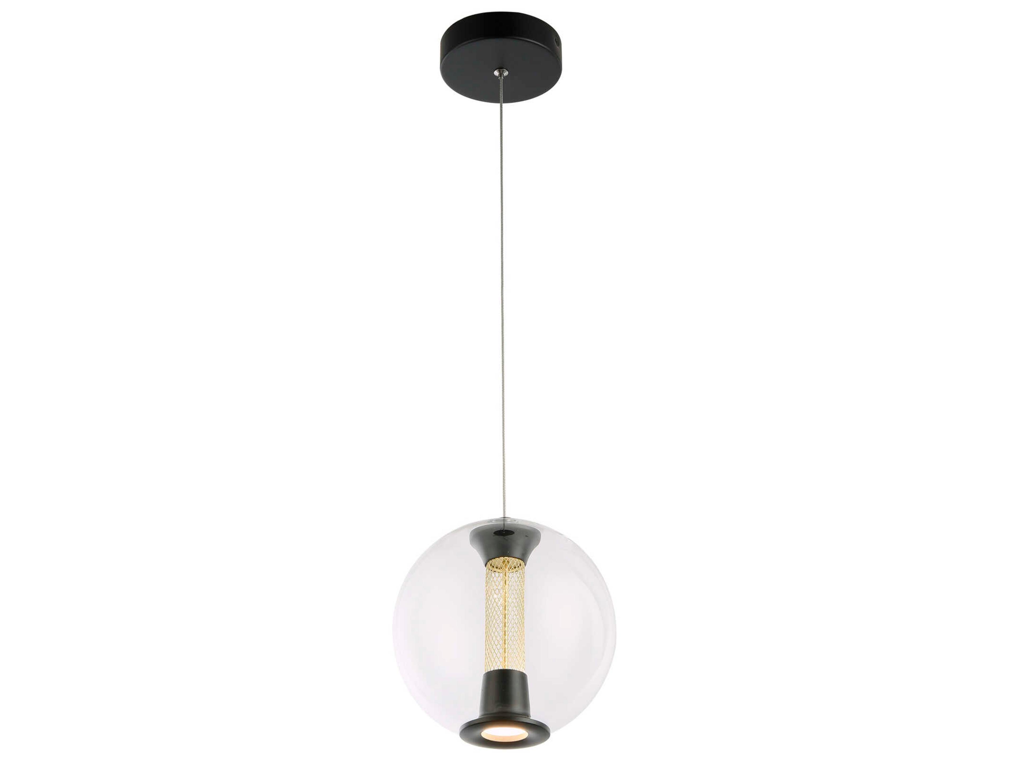 Artcraft Arlo 1-Light Black Globe Mini Pendant
