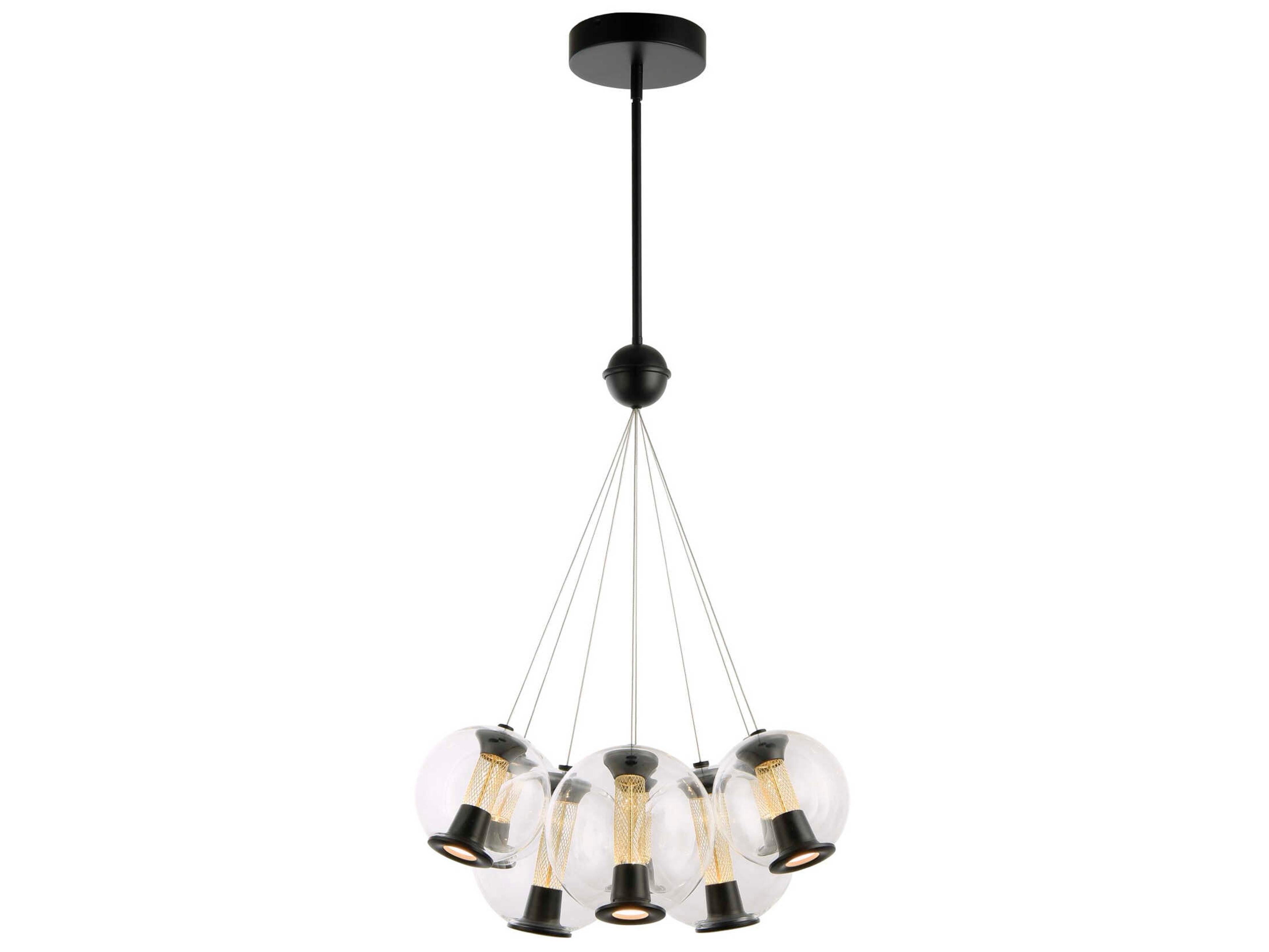 Artcraft Arlo 8-Light Black Pendant