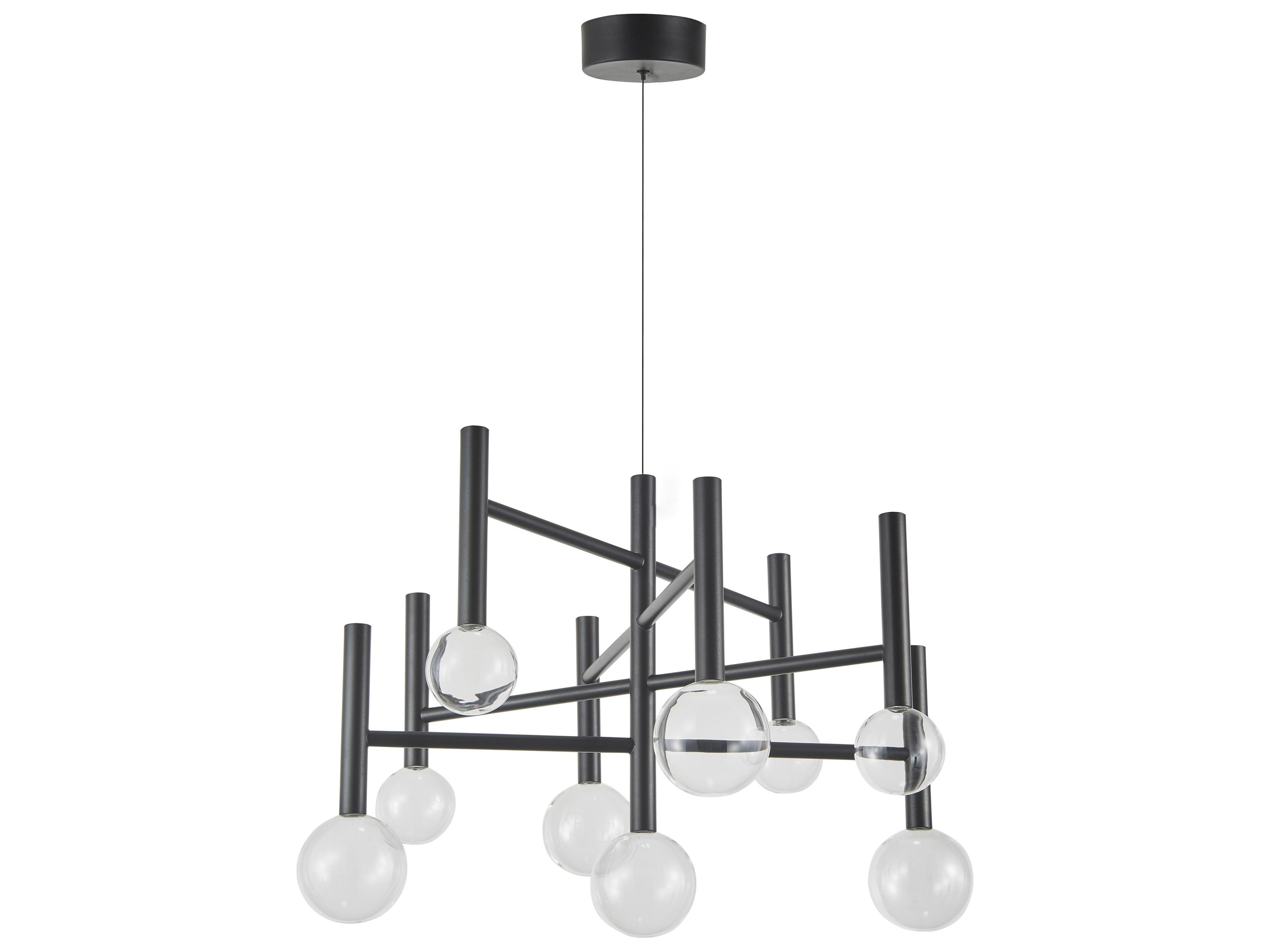 Artcraft Terra 9-Light Black Tiered Chandelier
