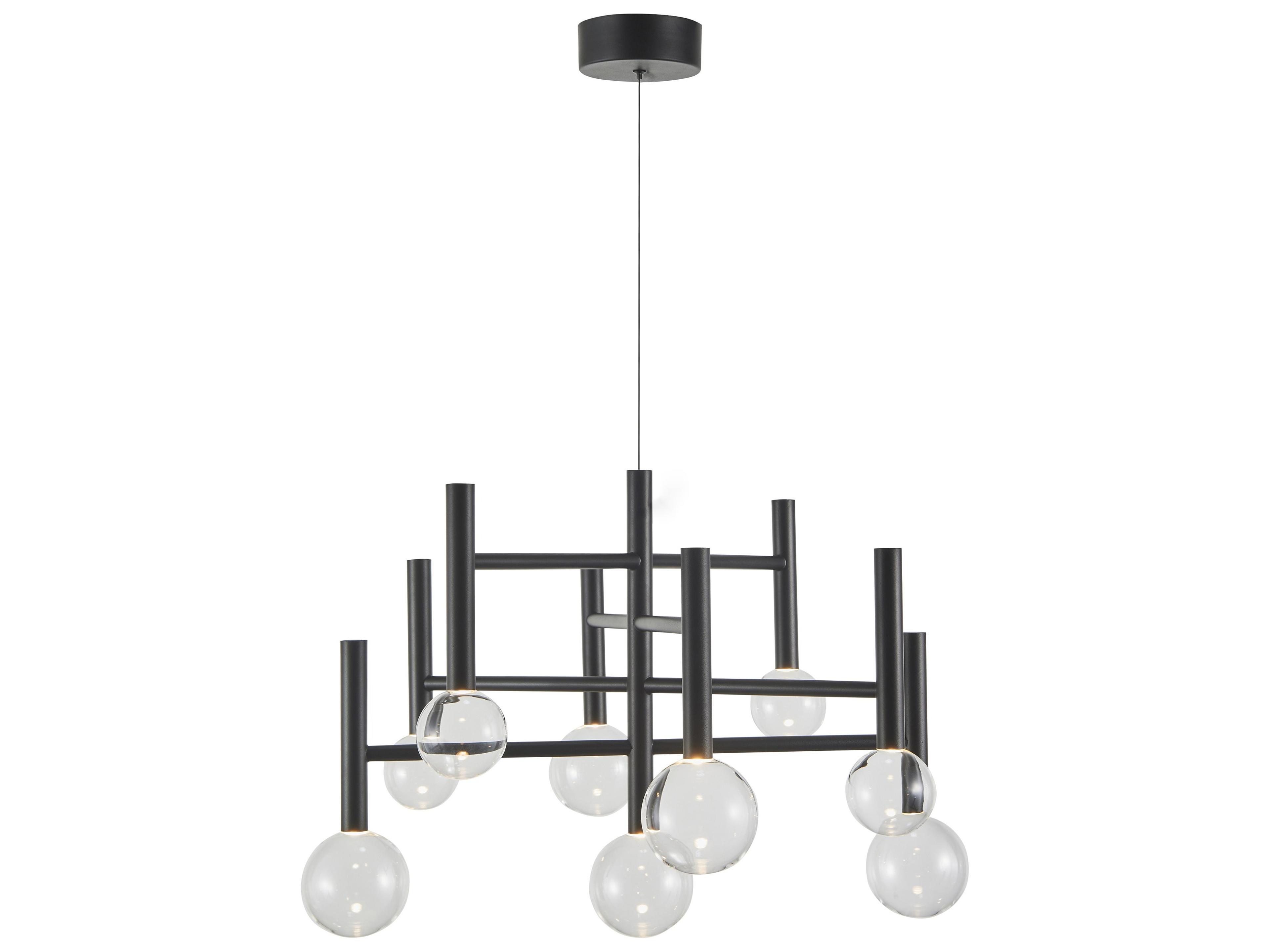 Artcraft Terra 9-Light Black Tiered Chandelier