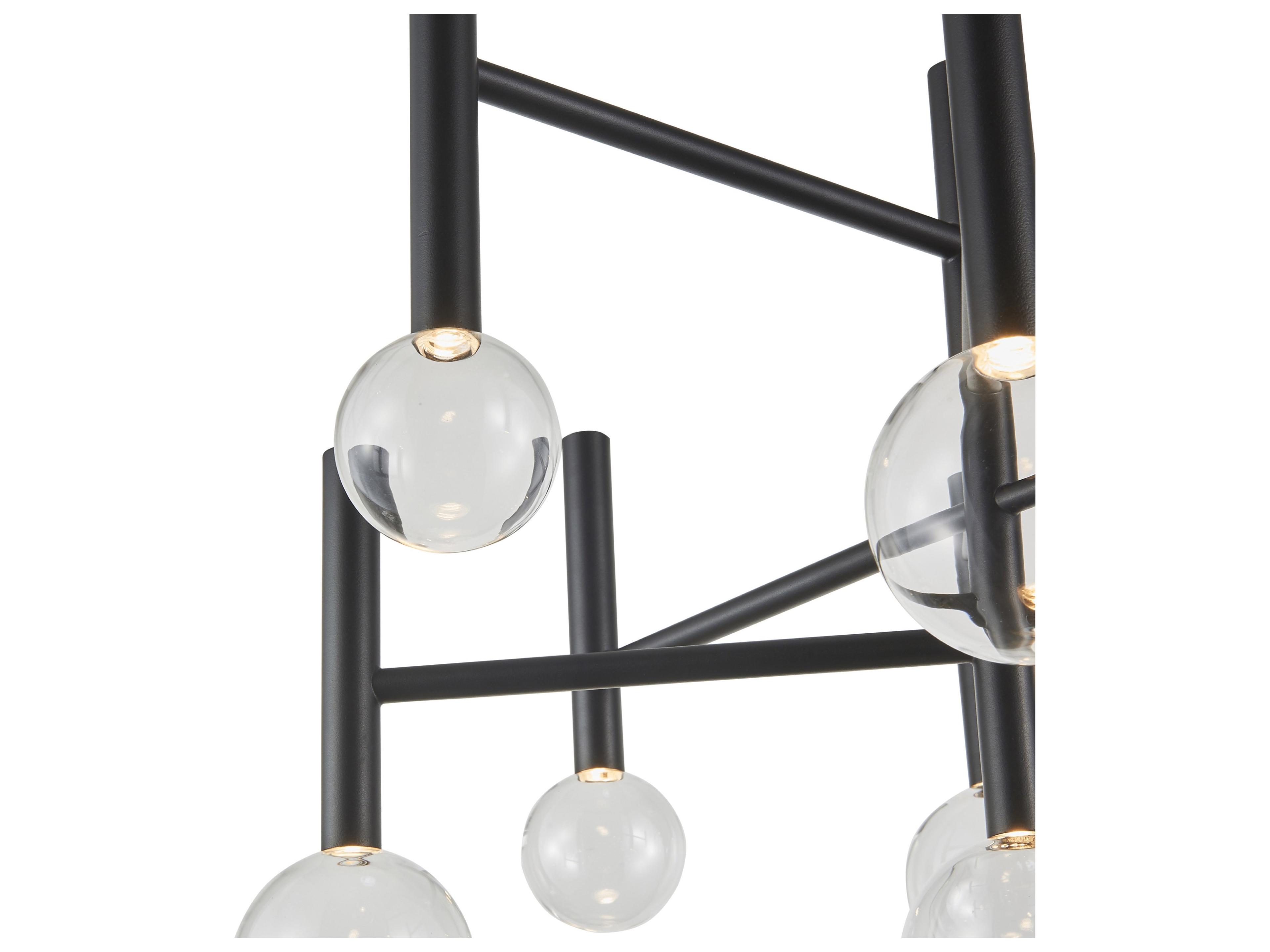 Artcraft Terra 9-Light Black Tiered Chandelier