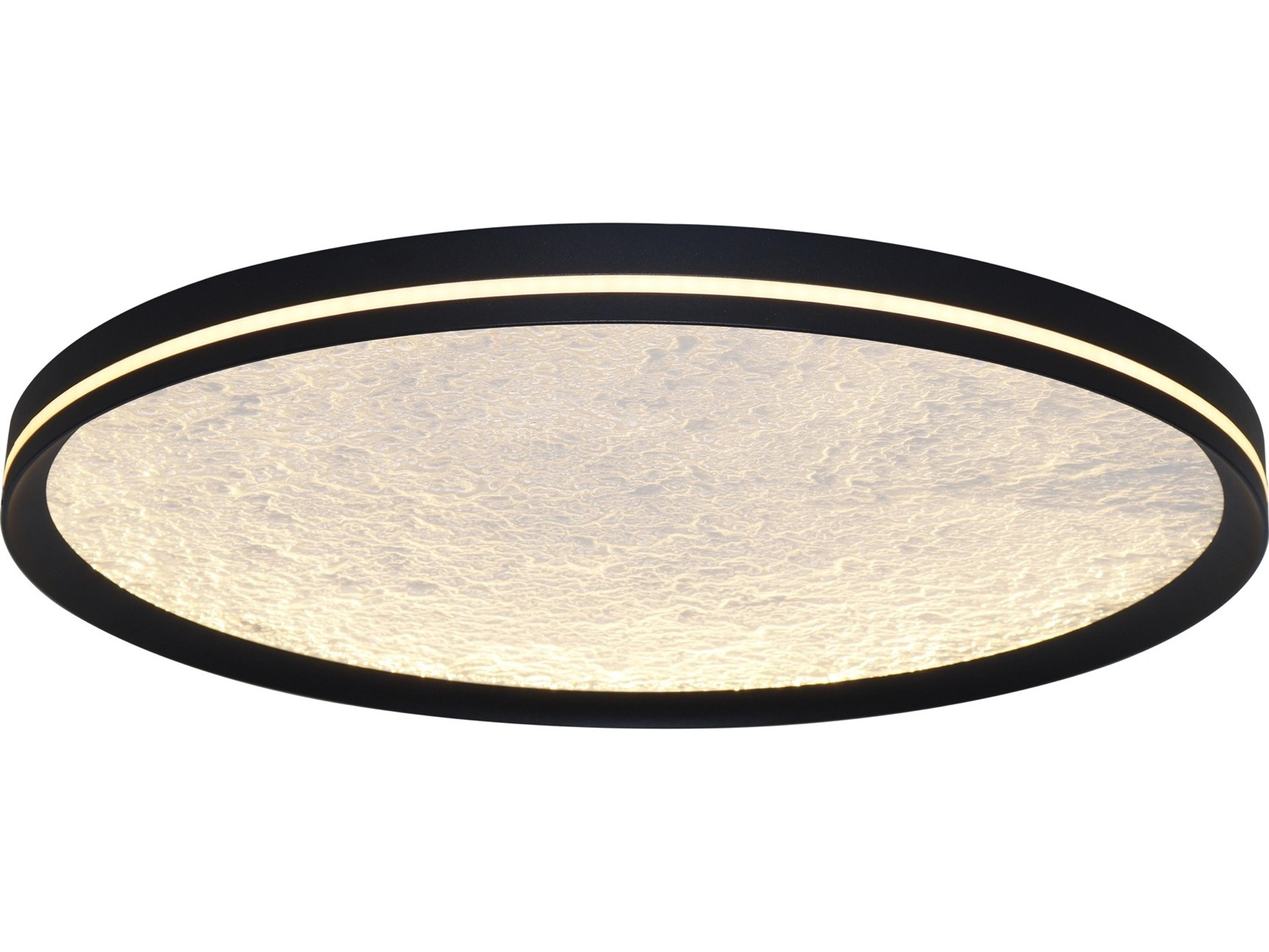 Artcraft Luna Black Flush Mount