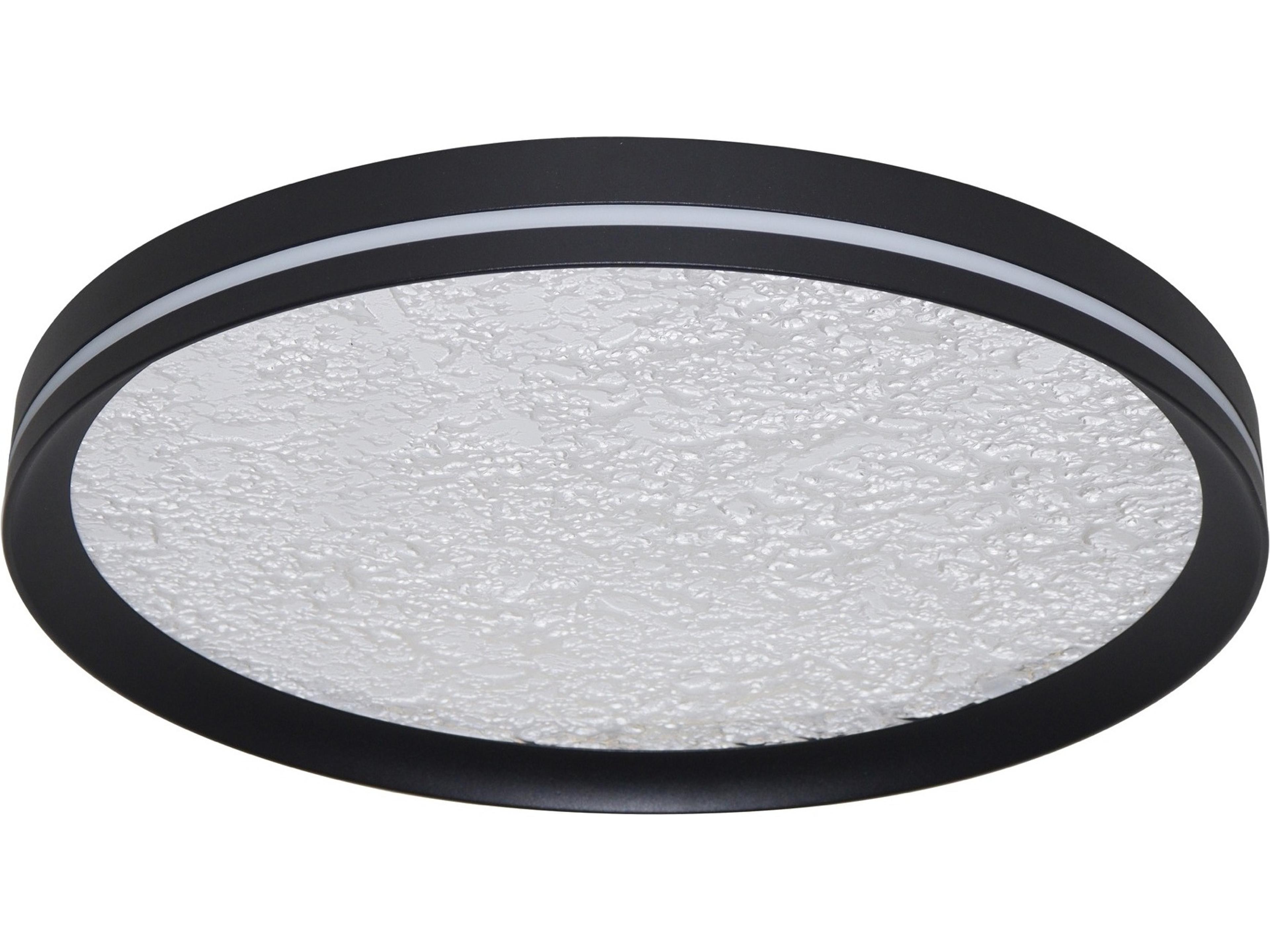 Artcraft Luna Black Flush Mount