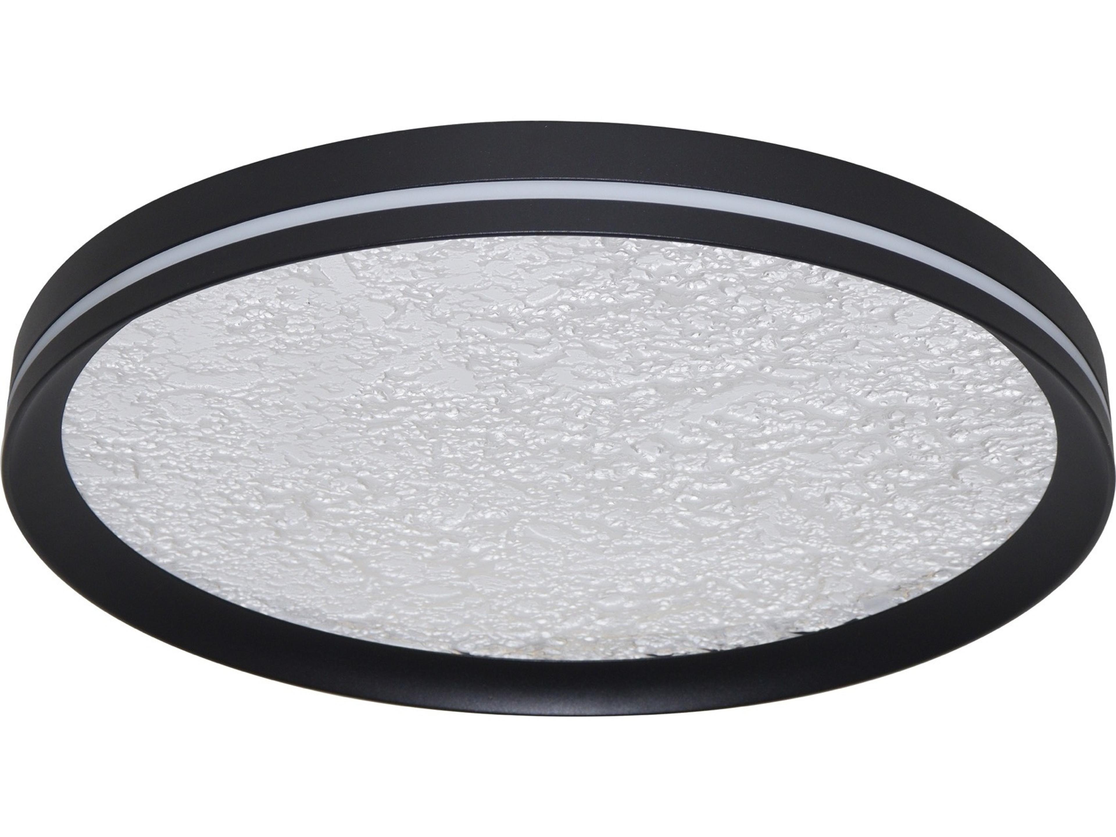 Artcraft Luna Black Flush Mount