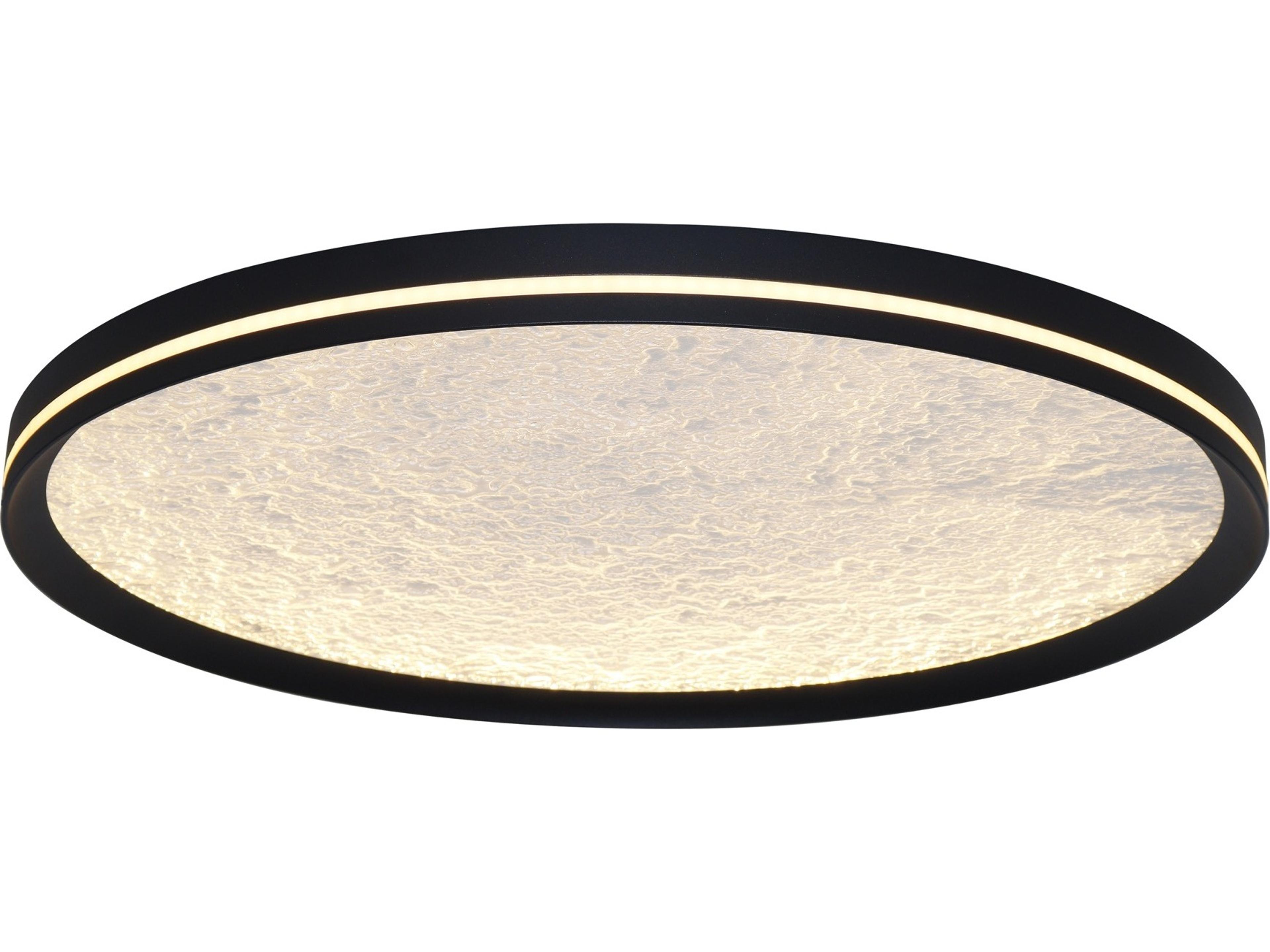 Artcraft Luna Black Flush Mount