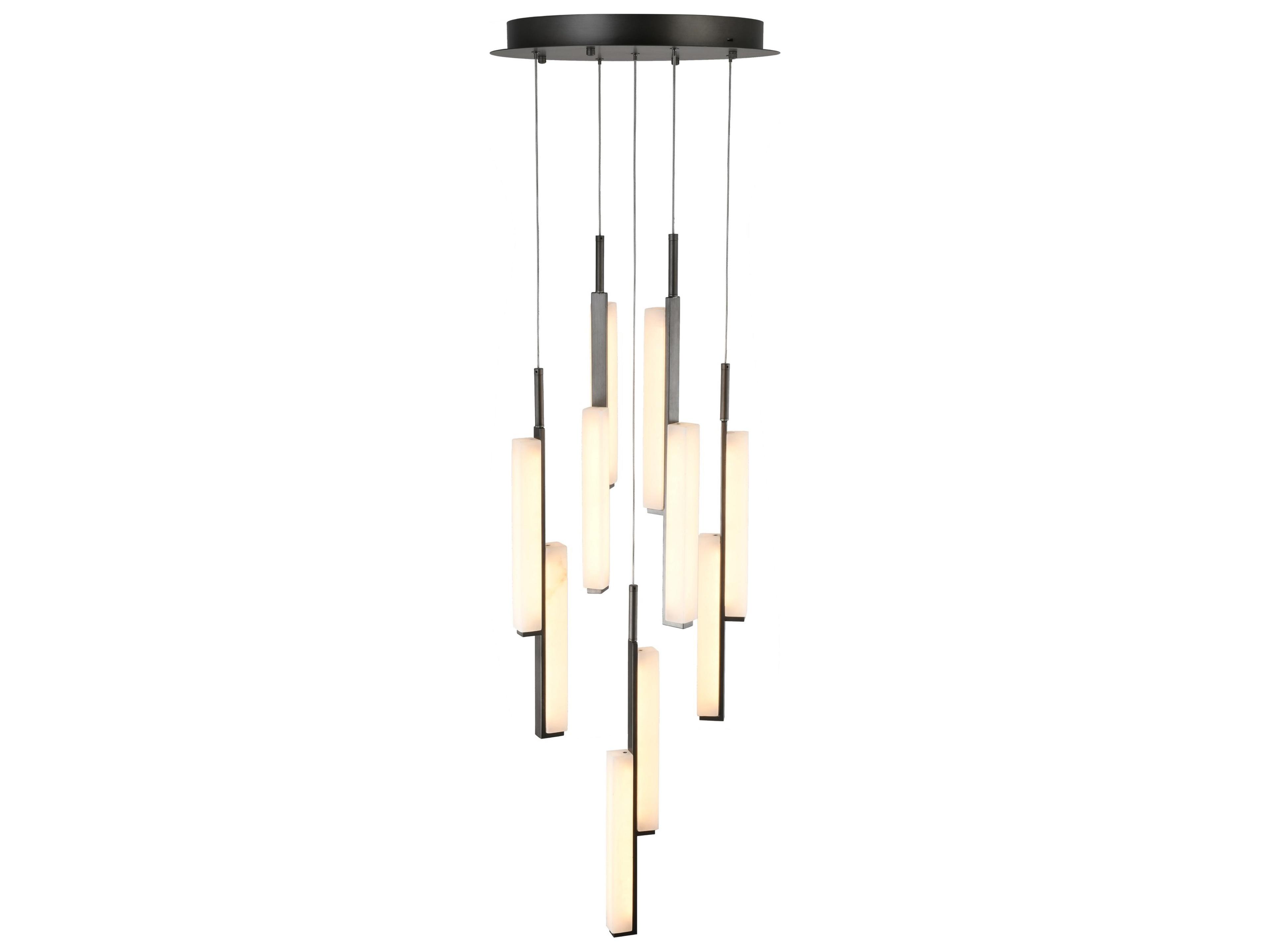 Artcraft Lumina 1-Light Forged Bronze Linear Round Pendant