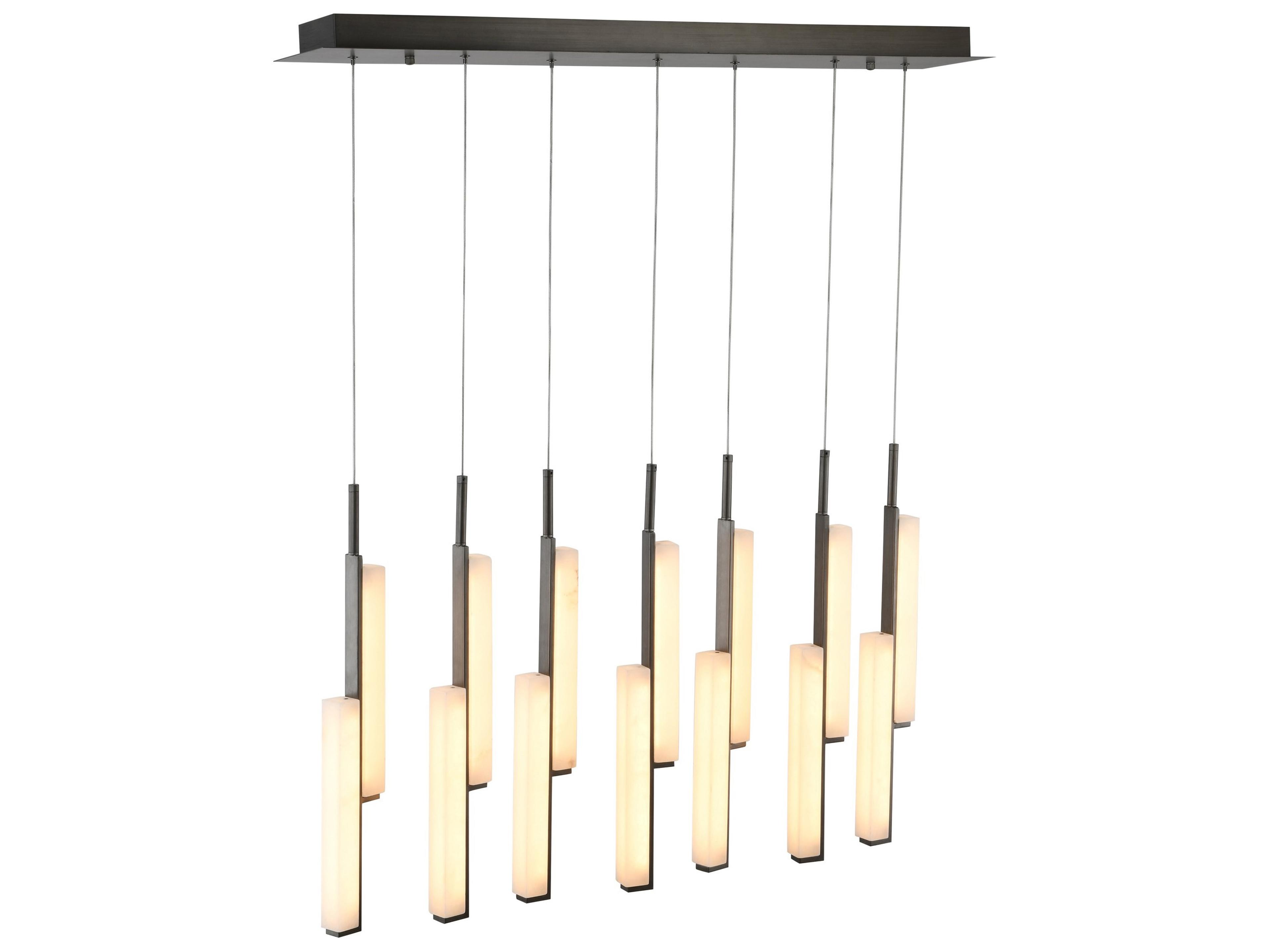 Artcraft Lumina 1-Light Forged Bronze Linear Island Pendant