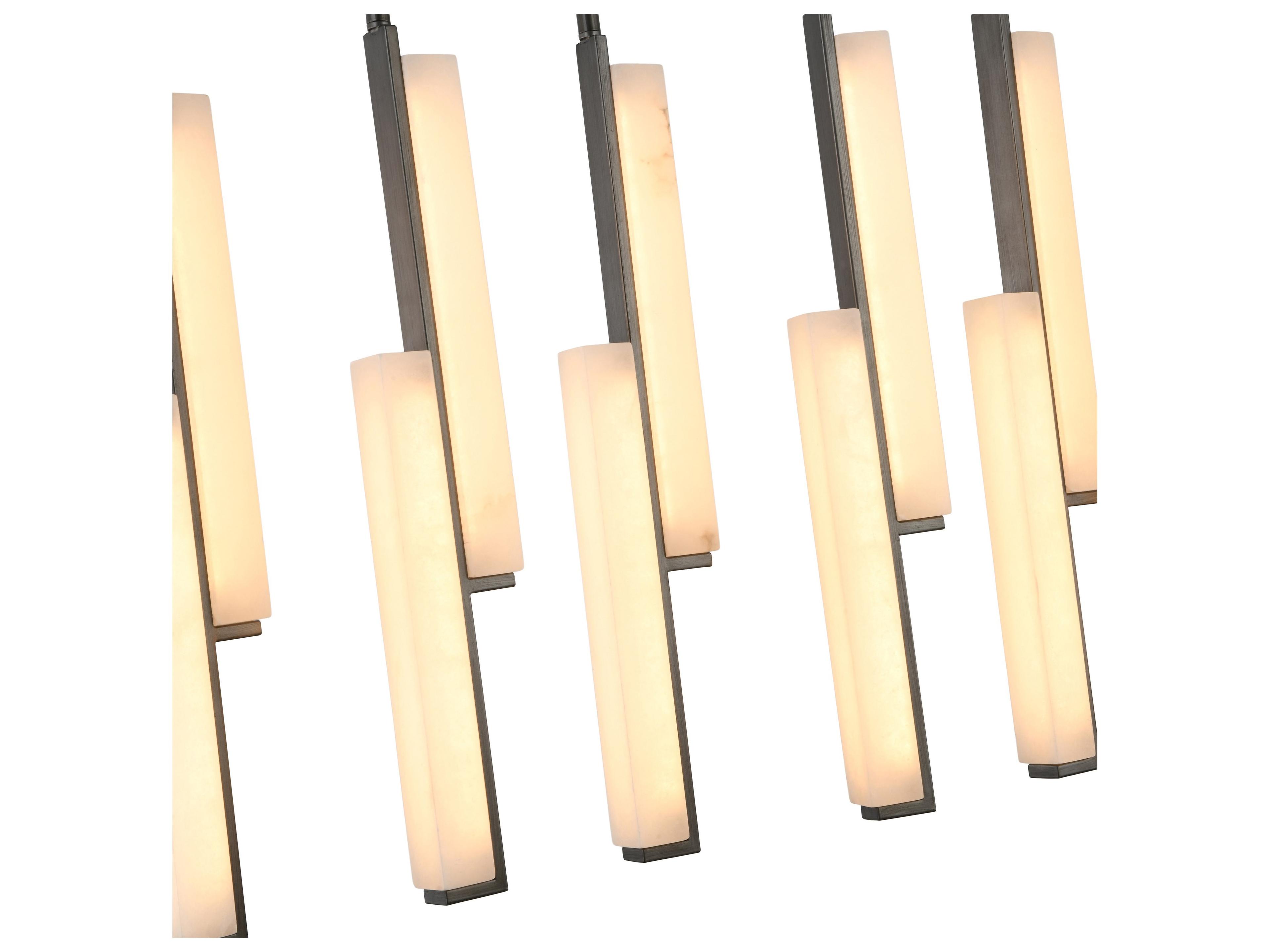 Artcraft Lumina 1-Light Forged Bronze Linear Island Pendant