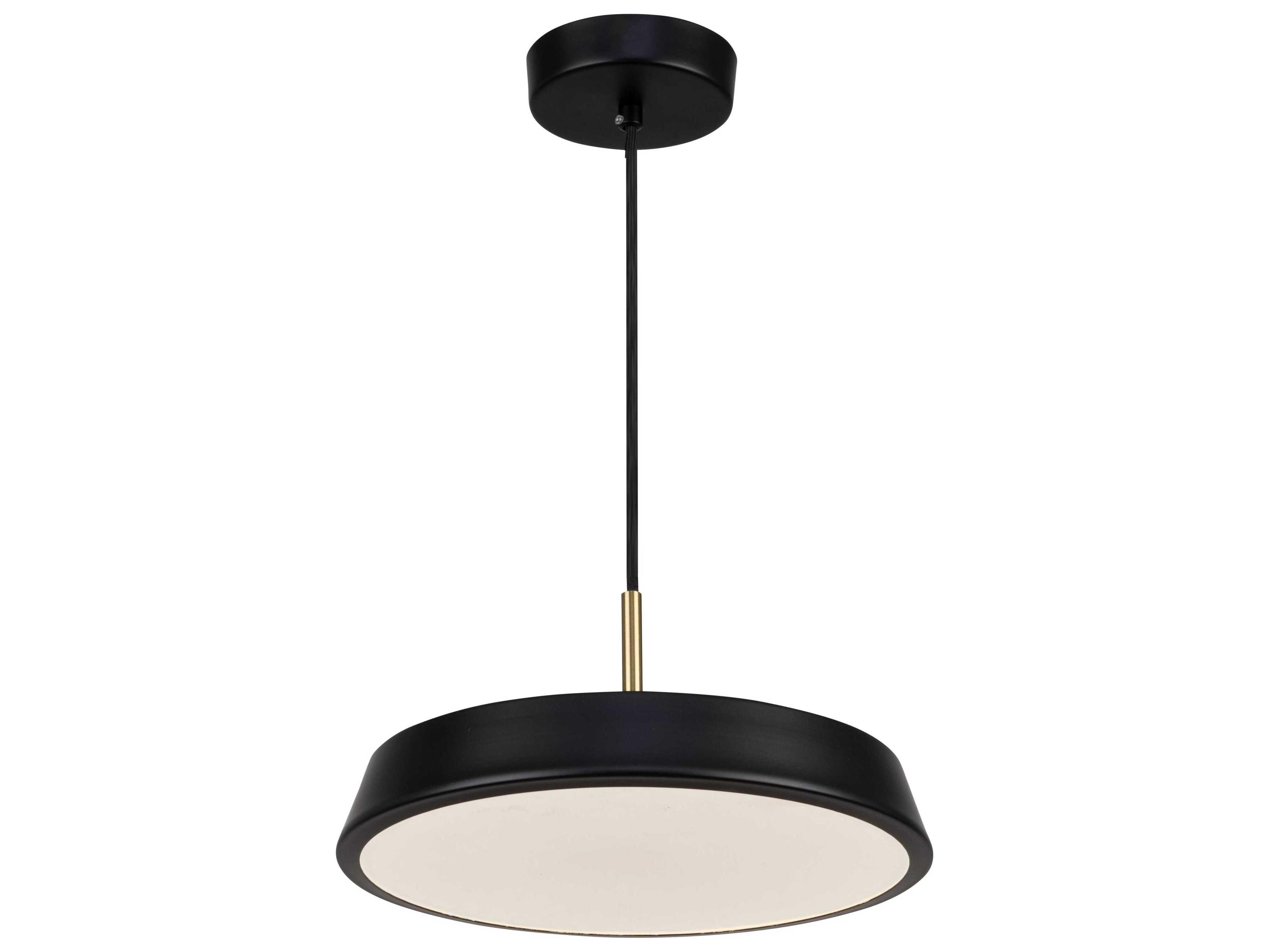Lexi LED Pendant Black 12-Inch Modern