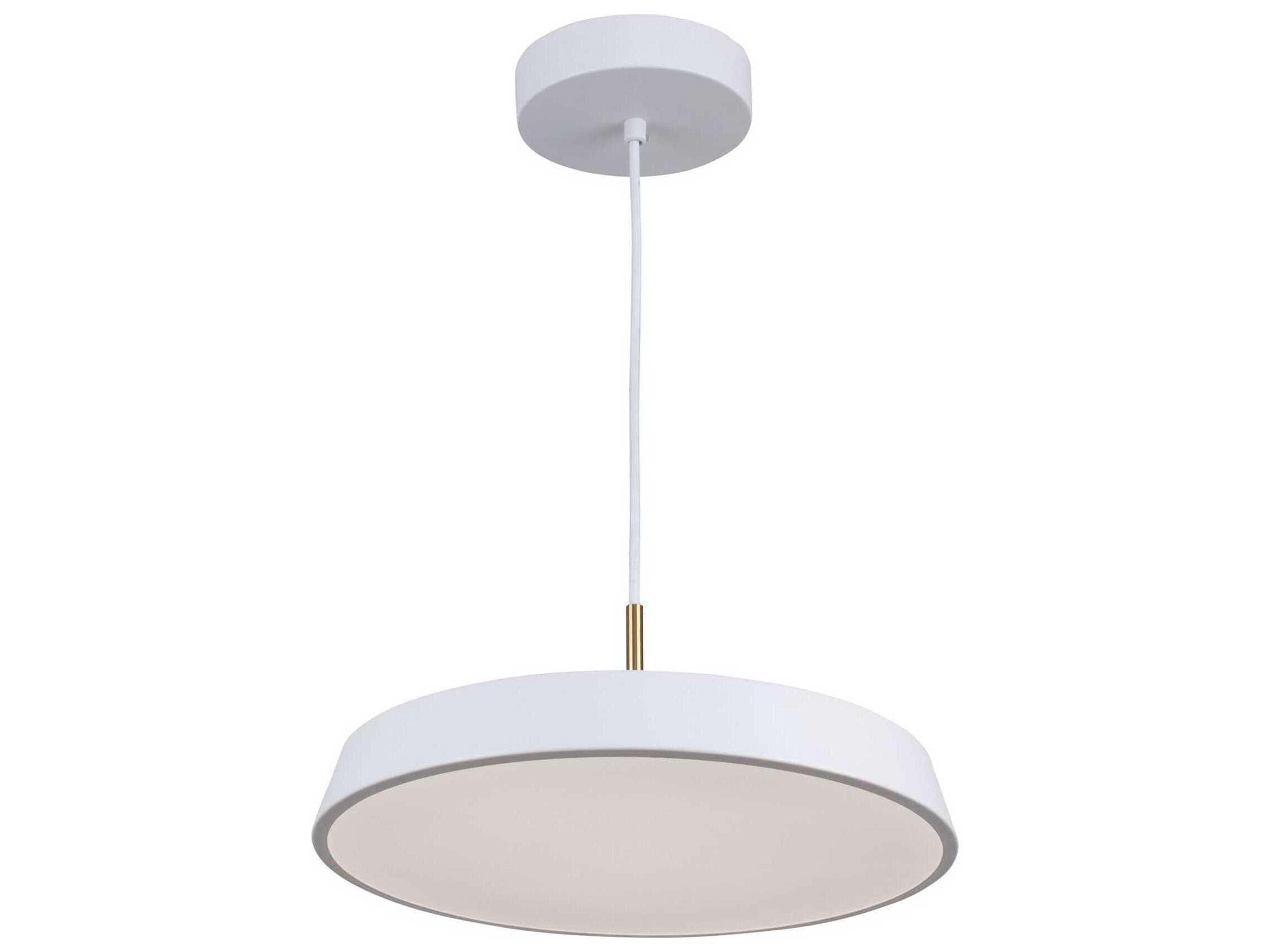 Lexi LED Pendant 12-Inch White Modern Fixture