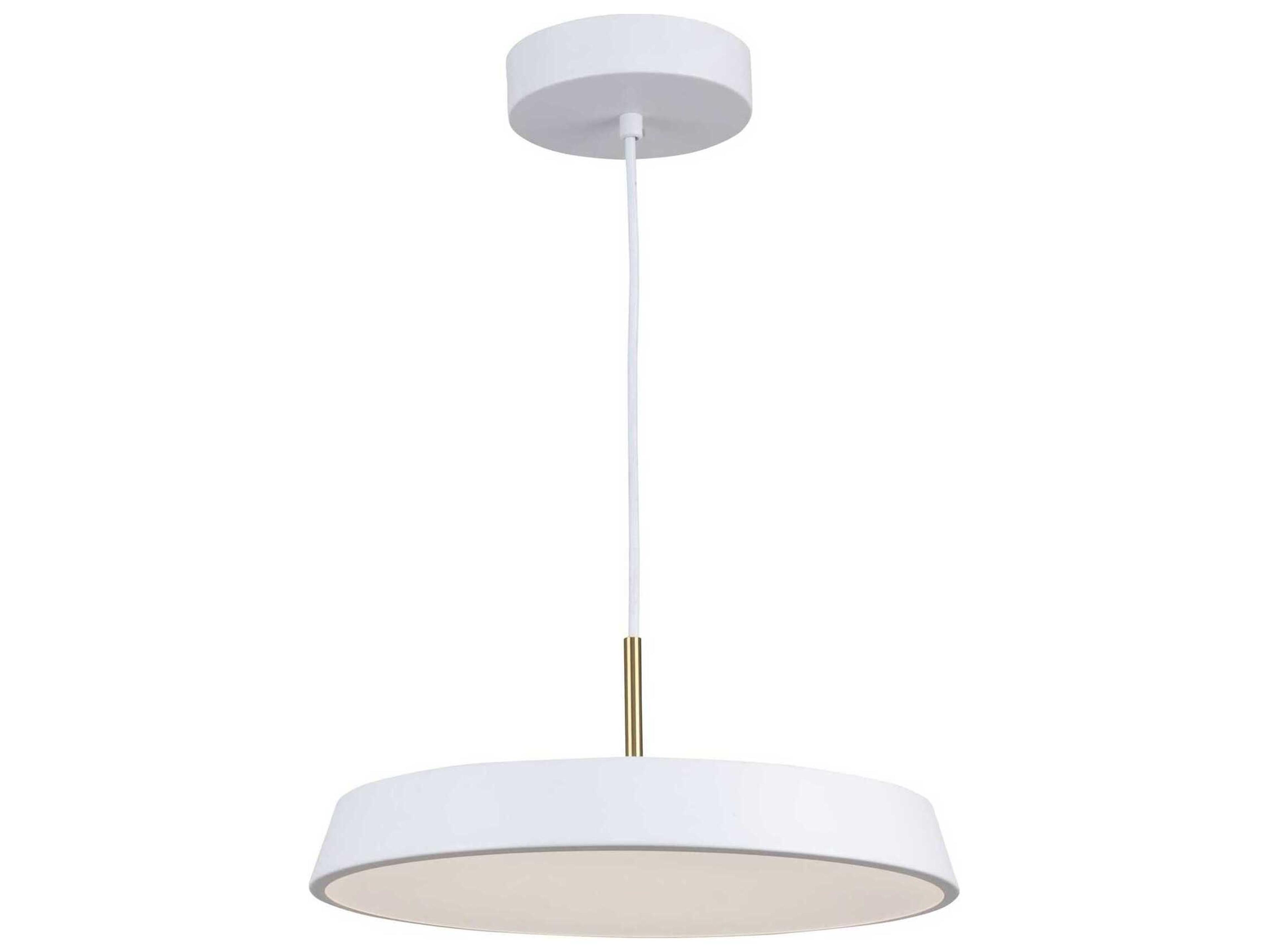 Artcraft Lexi 1-Light White Round Mini Pendant