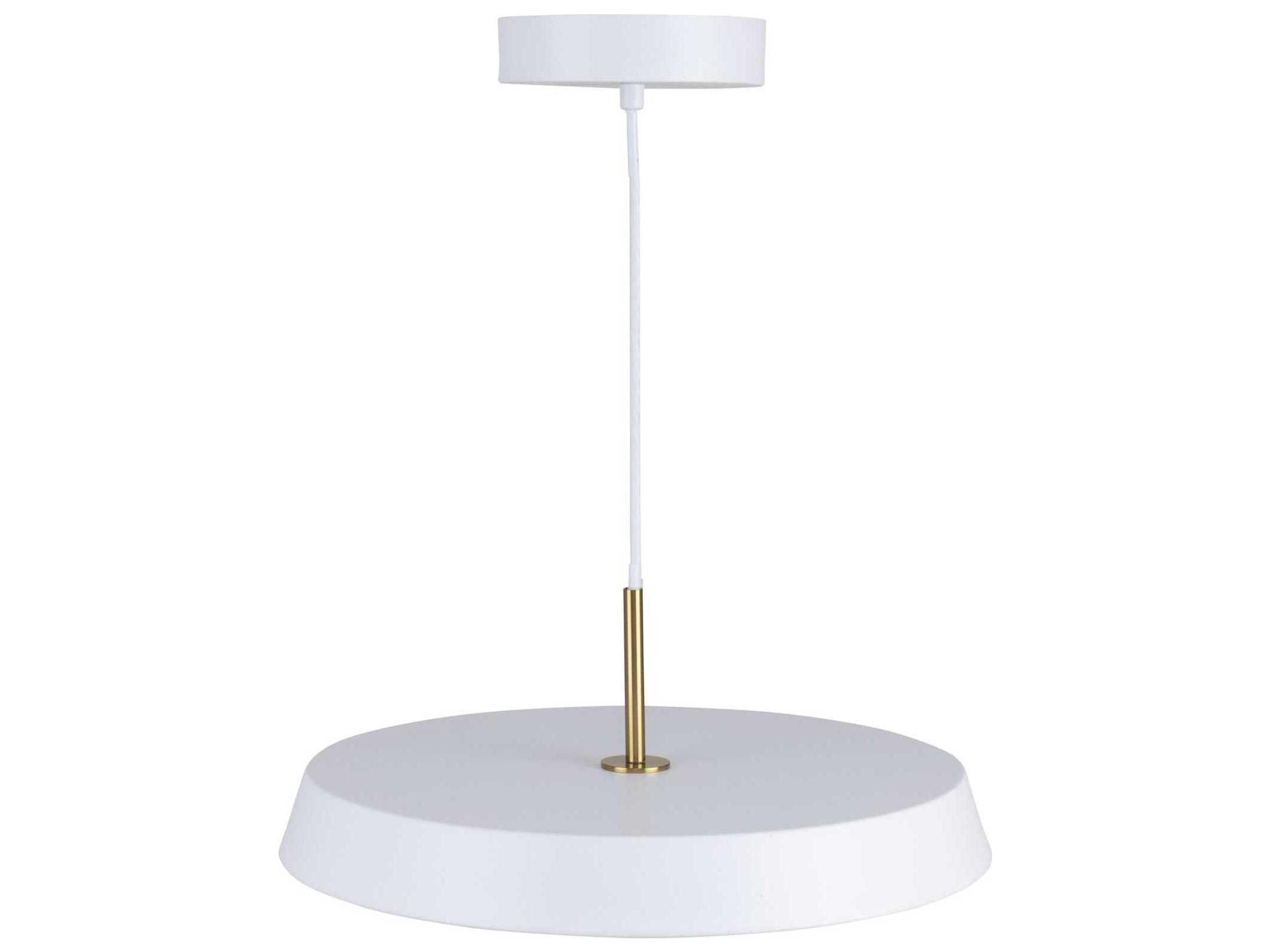 Artcraft Lexi 1-Light White Round Mini Pendant