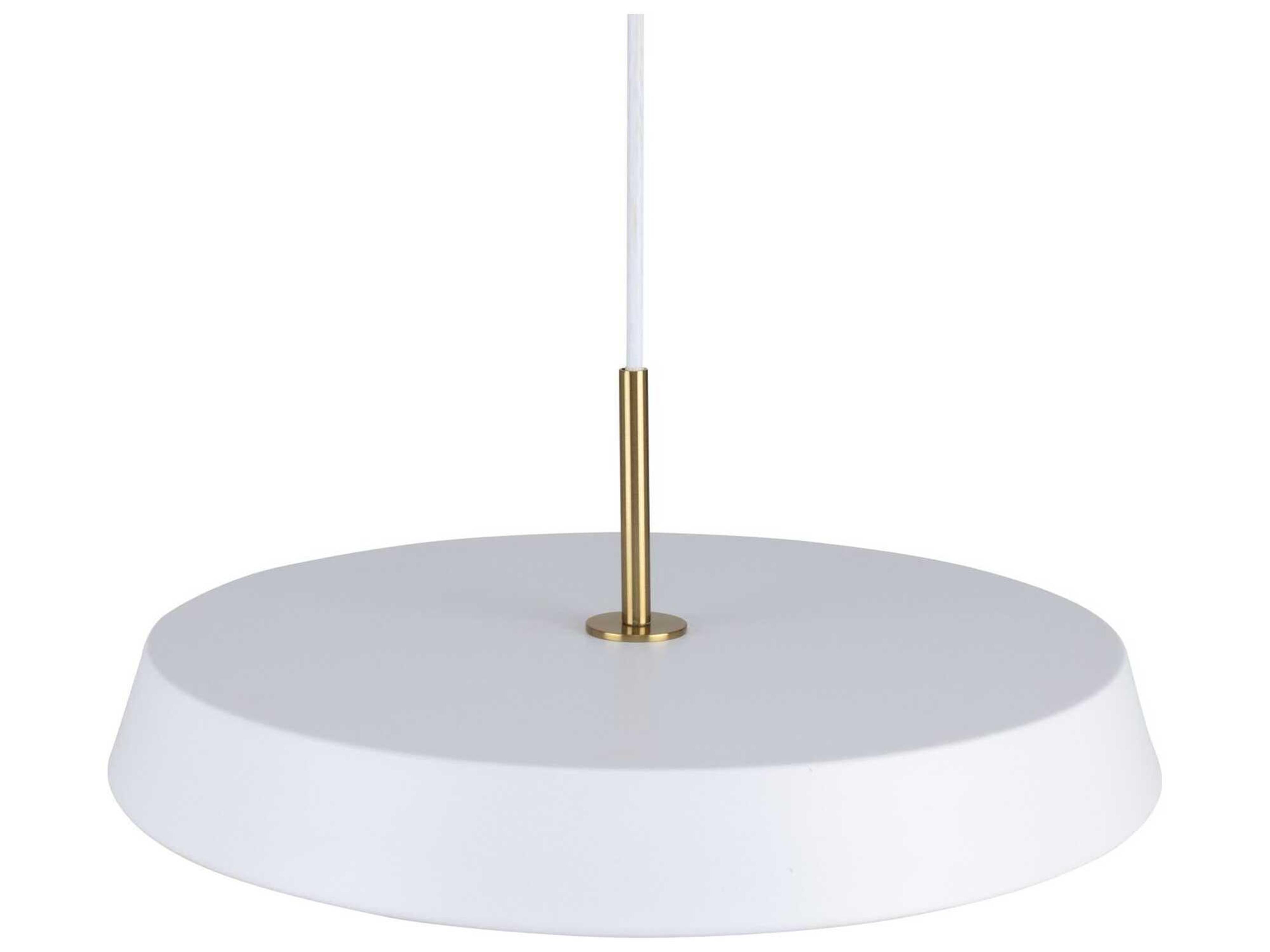 Artcraft Lexi 1-Light White Round Mini Pendant