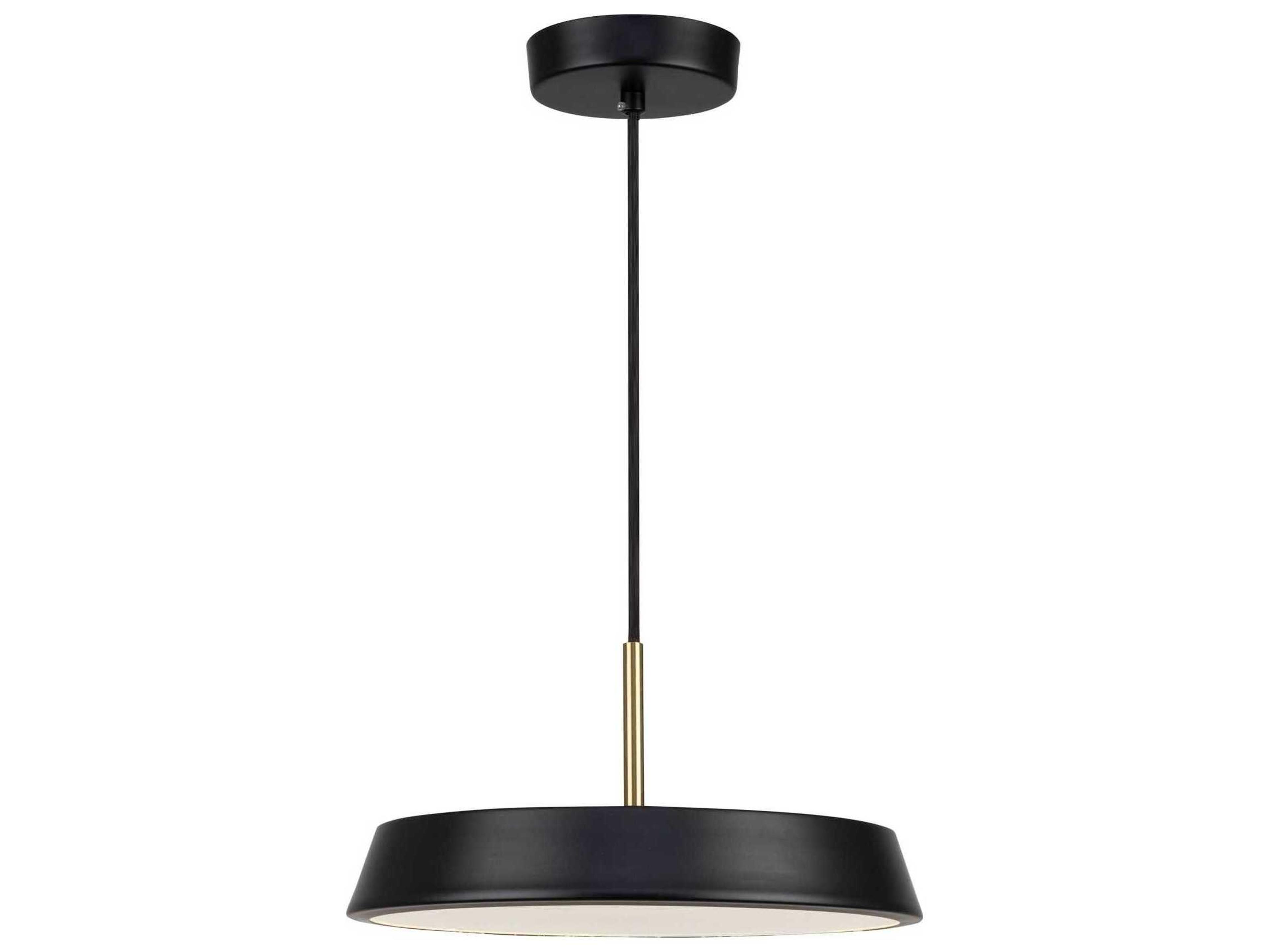 Artcraft Lexi 1-Light Black Round Pendant