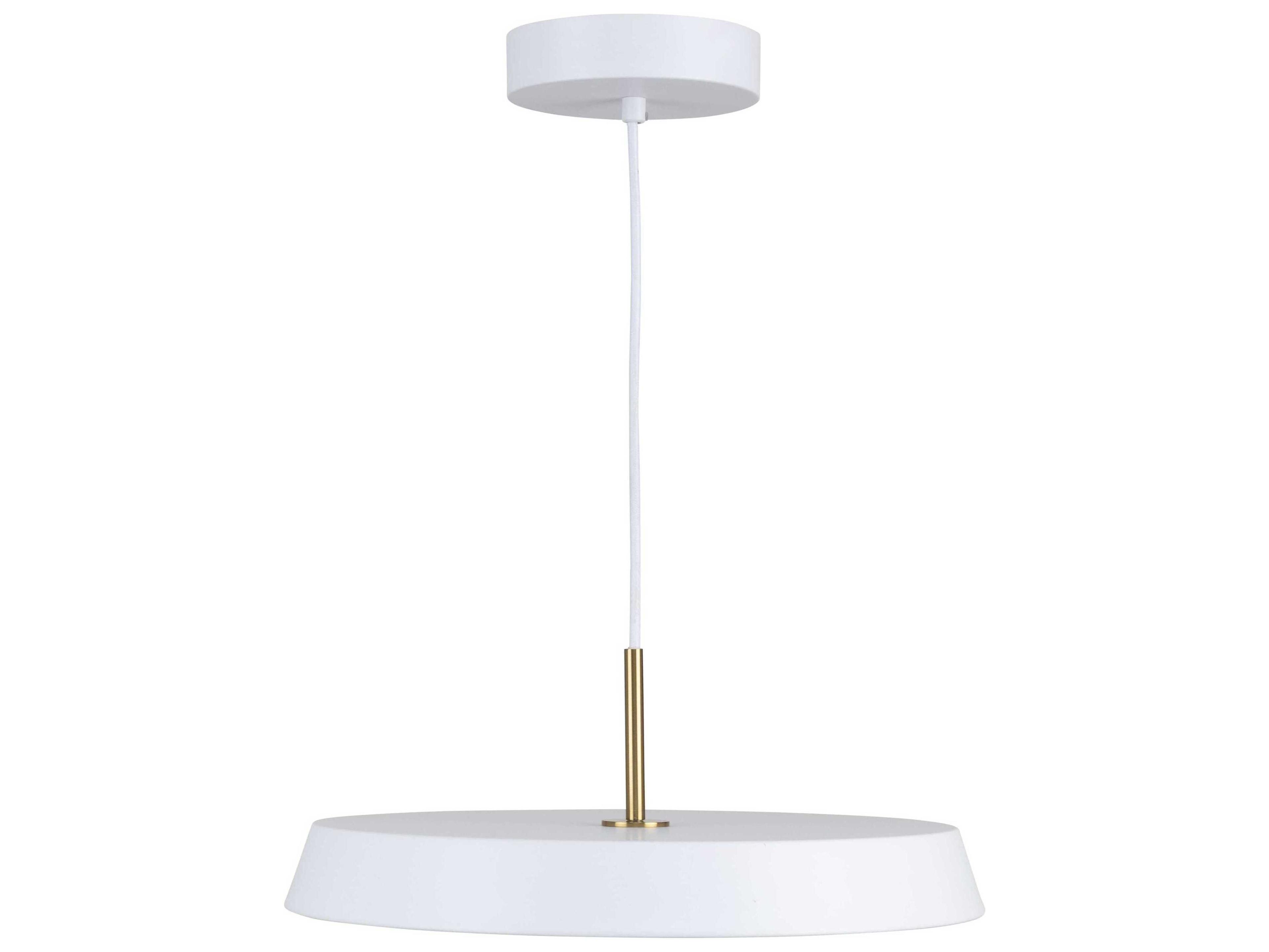 Artcraft Lexi 1-Light White Round Pendant