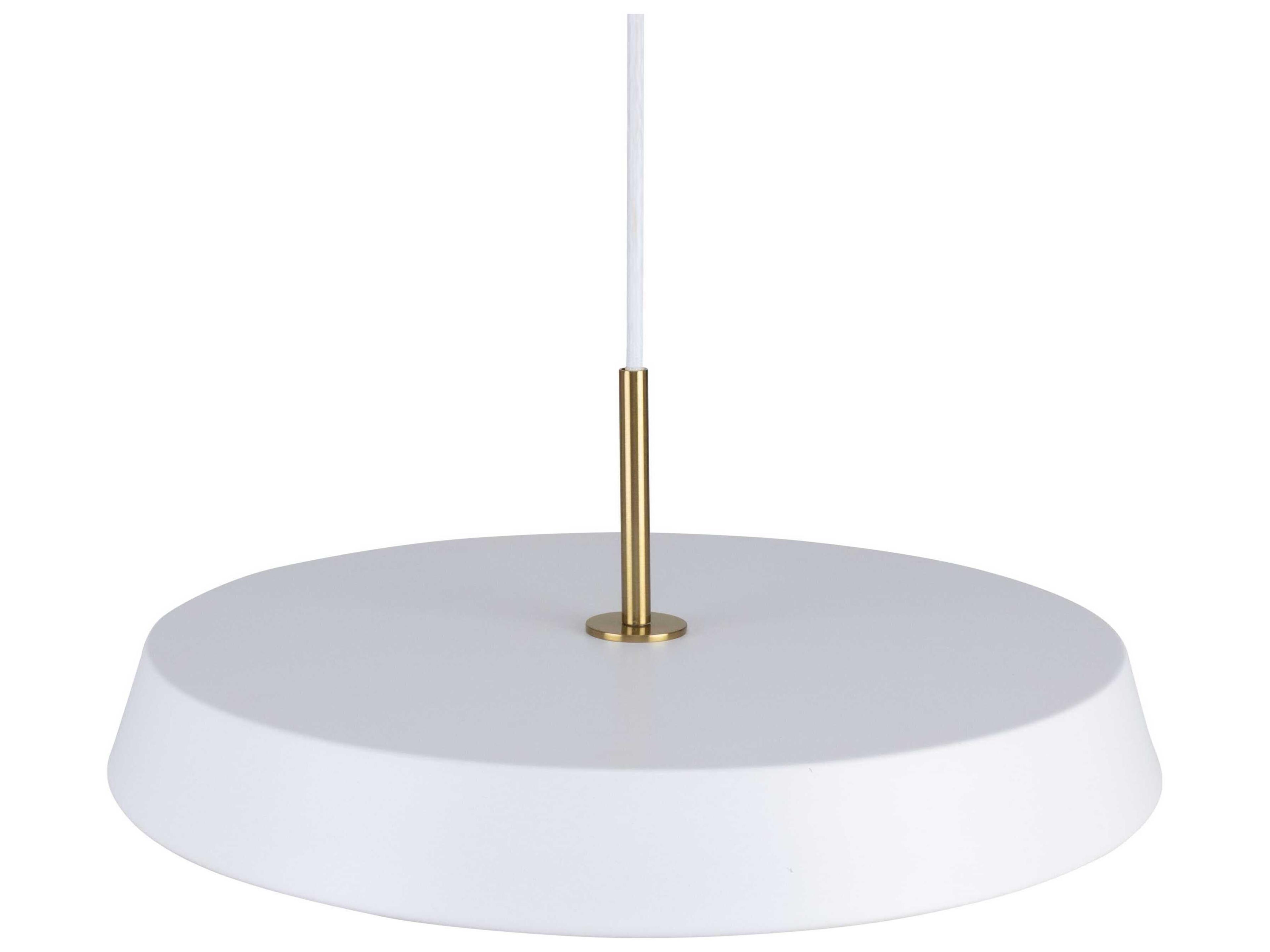 Artcraft Lexi 1-Light White Round Pendant