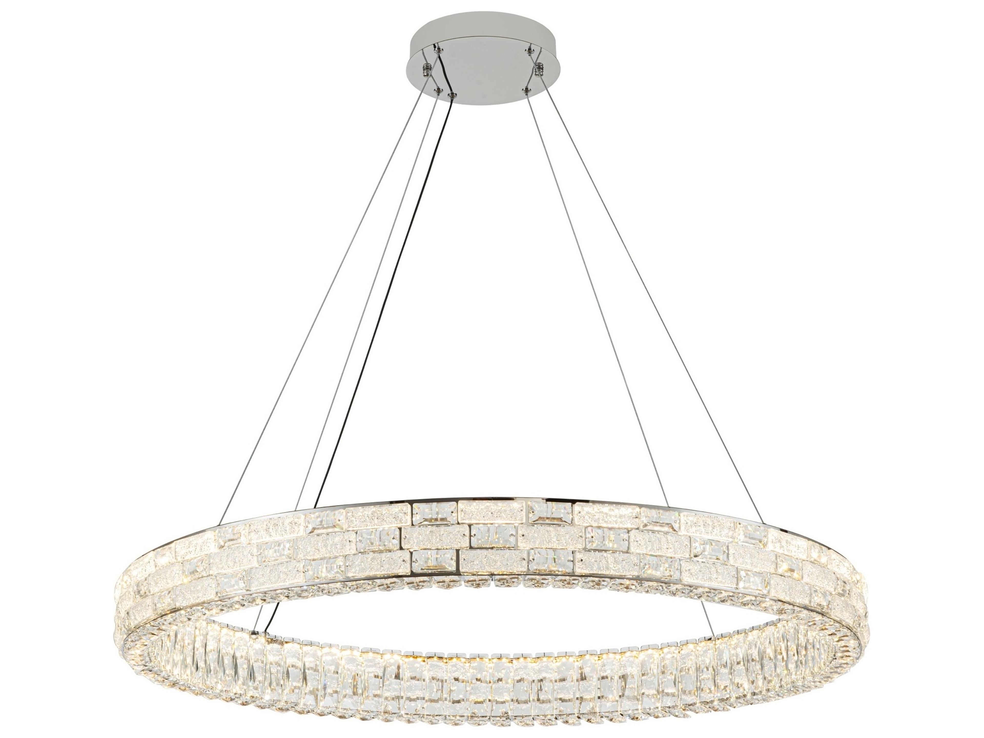 Elegance LED Ring Chandelier Polished Nickel