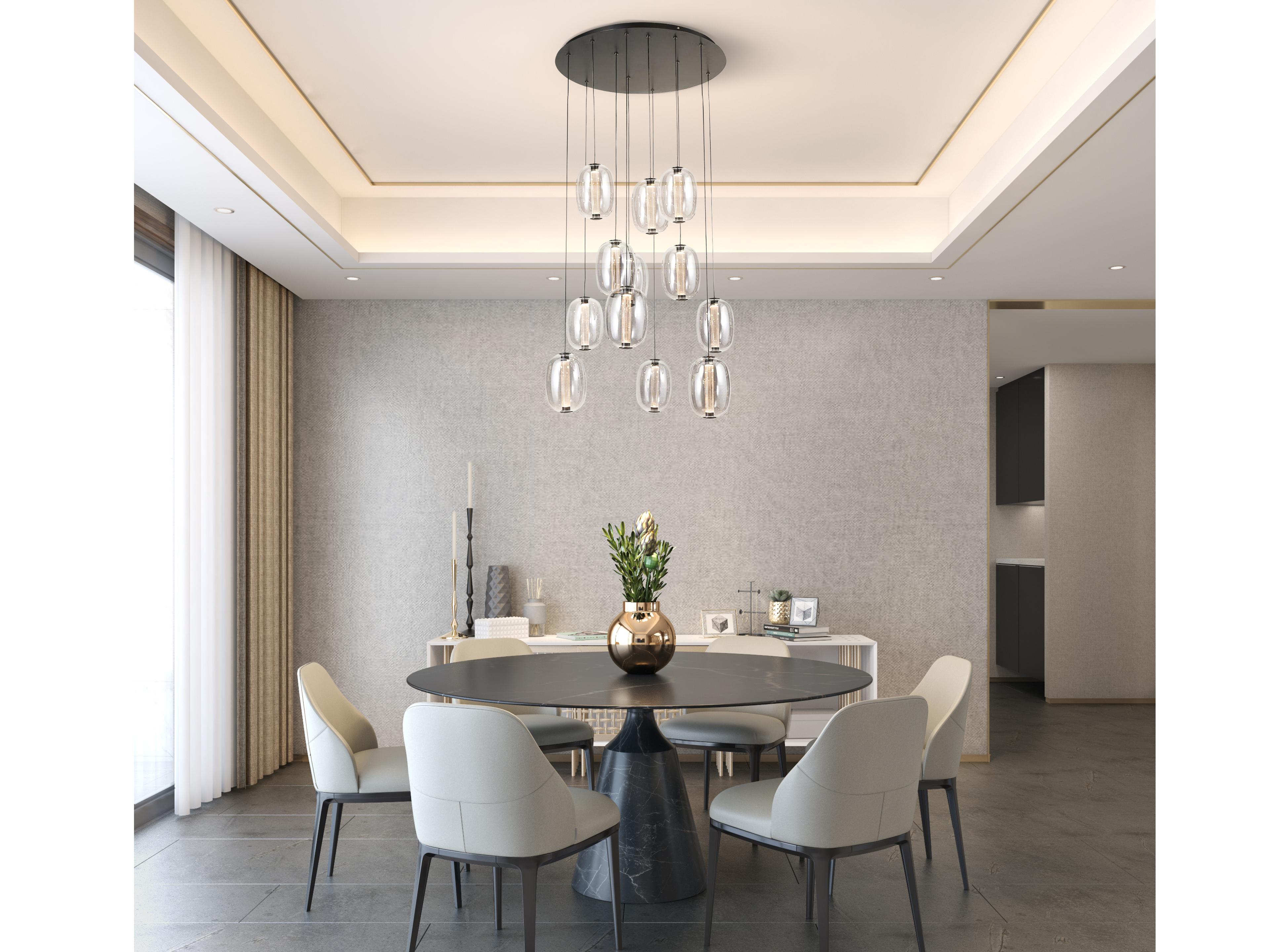 Artcraft Vega 12-Light Black Pendant