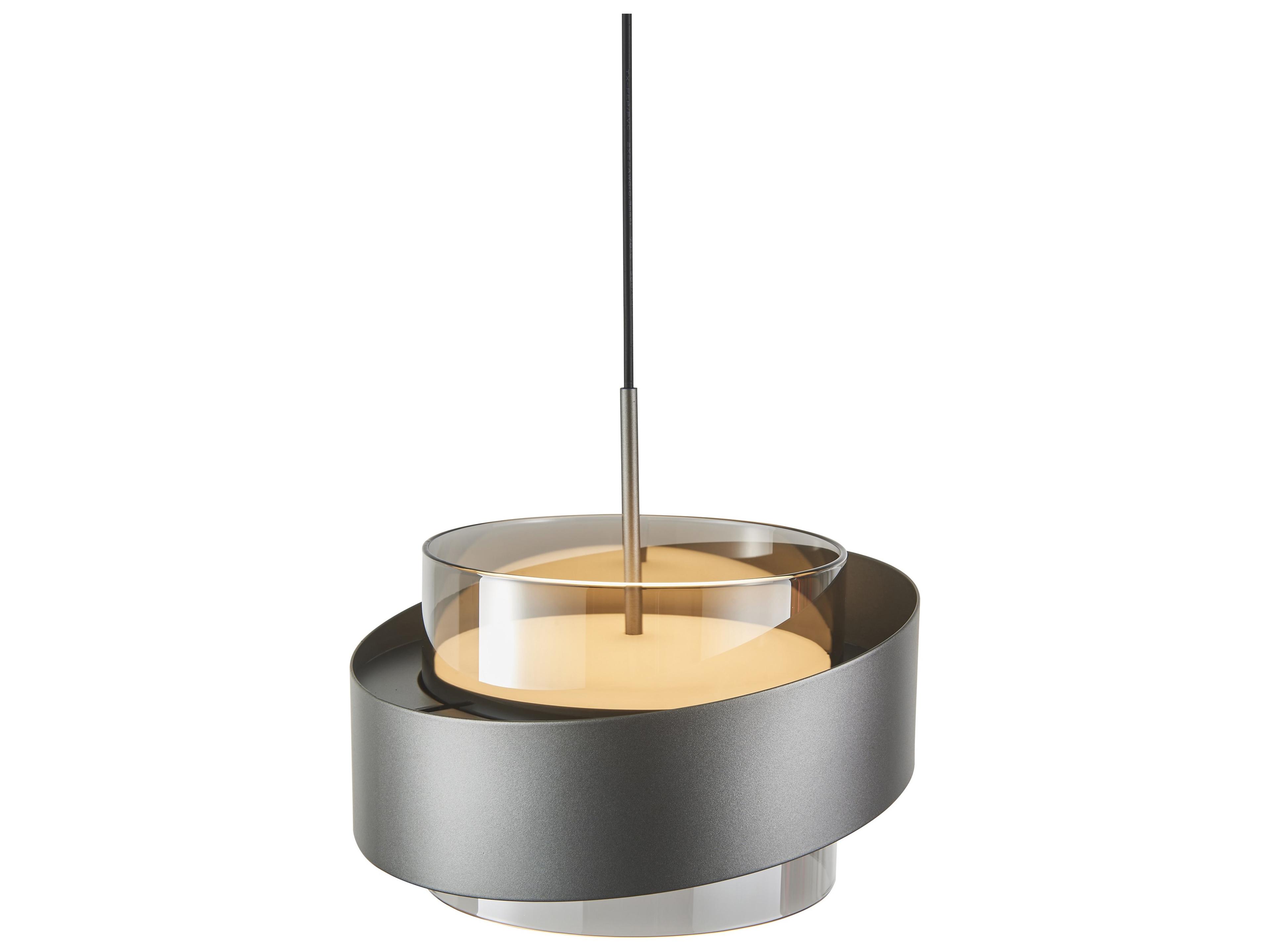 Artcraft Axis 1-Light Graphite Gray Cylinder Pendant