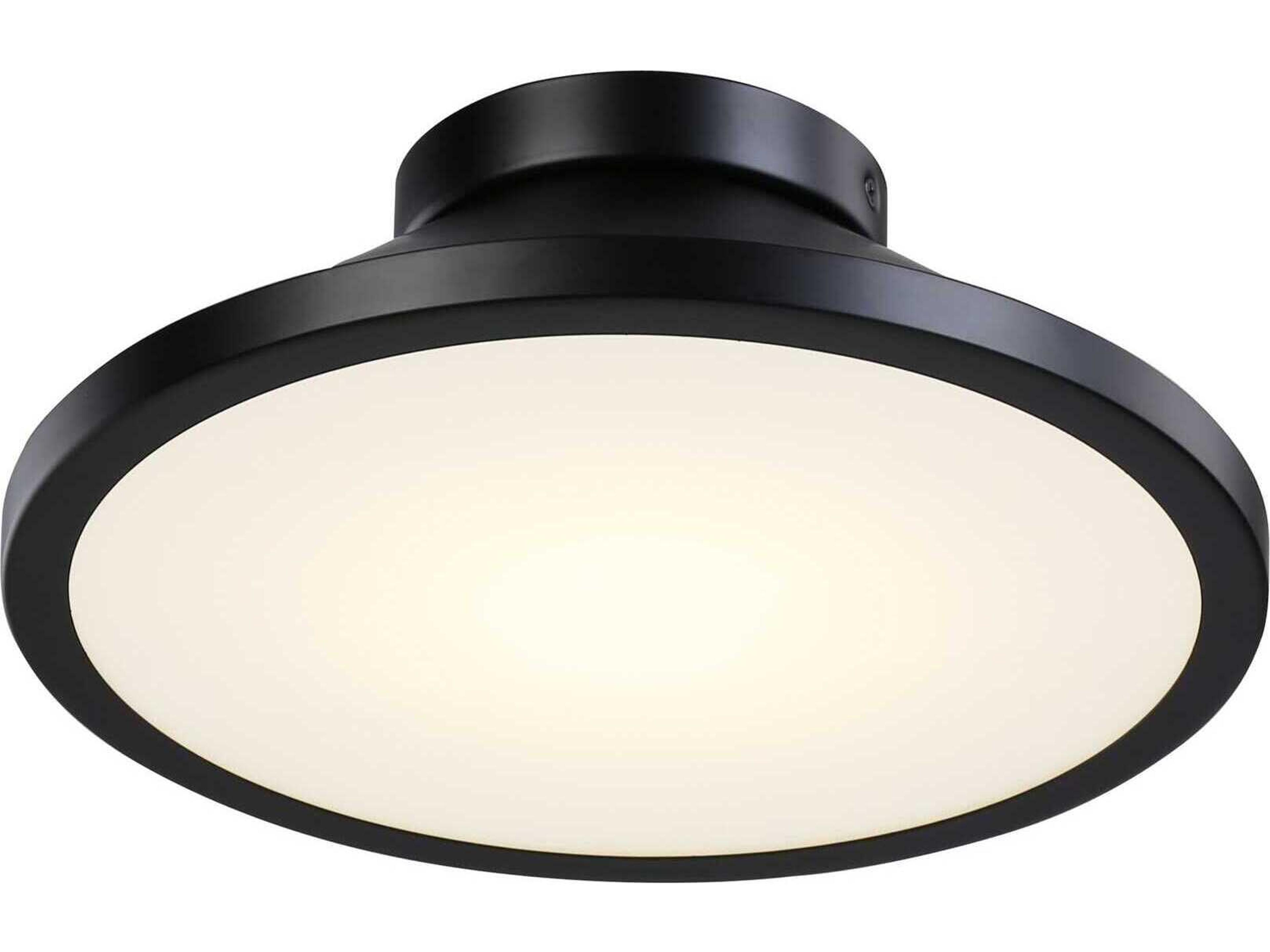 Artcraft Lucida 1-Light Black Glass LED Flush Mount