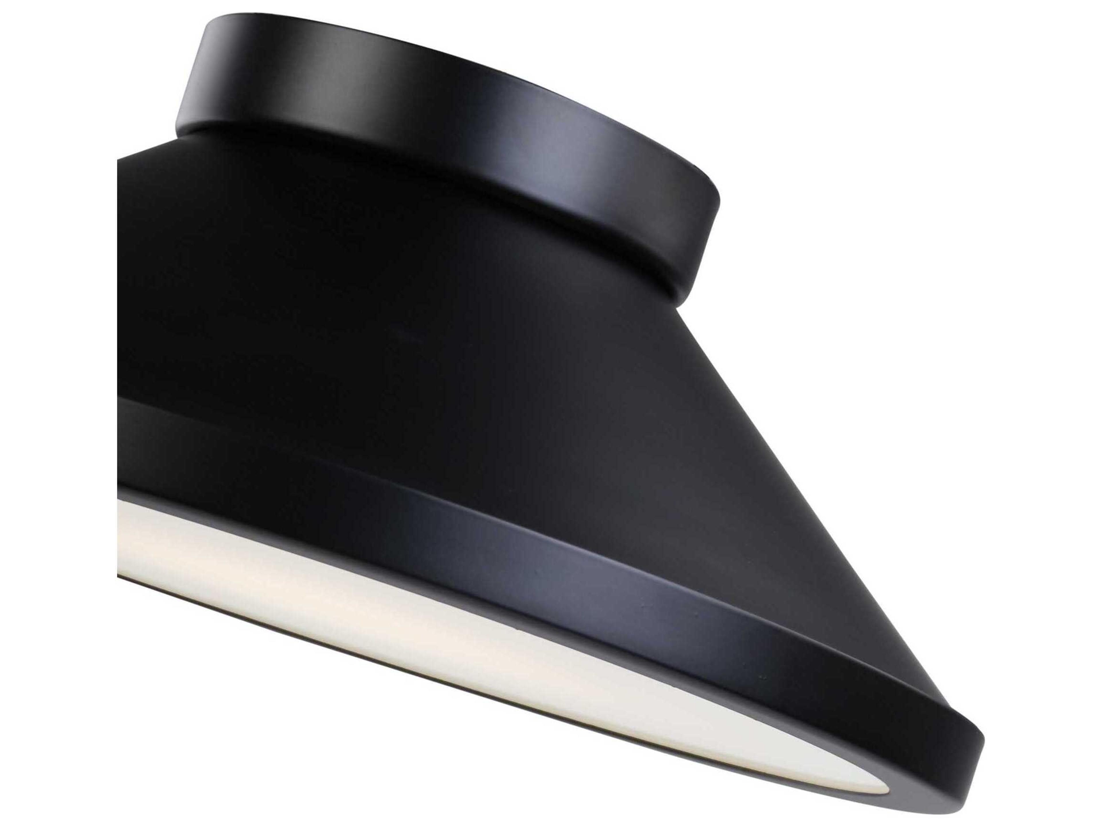Artcraft Lucida 1-Light Black Glass LED Flush Mount
