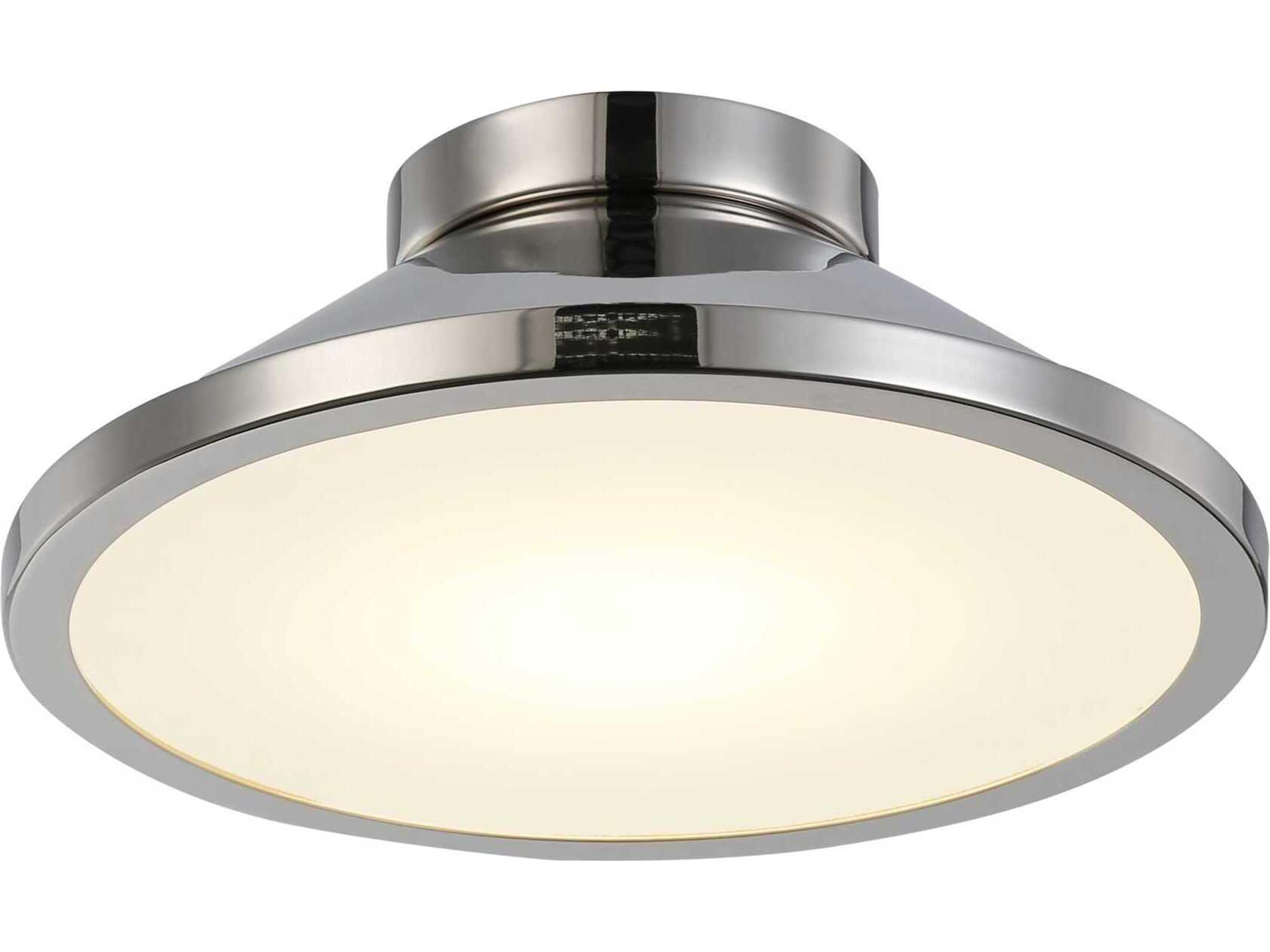 Lucida LED Flush Mount in Polished Nickel