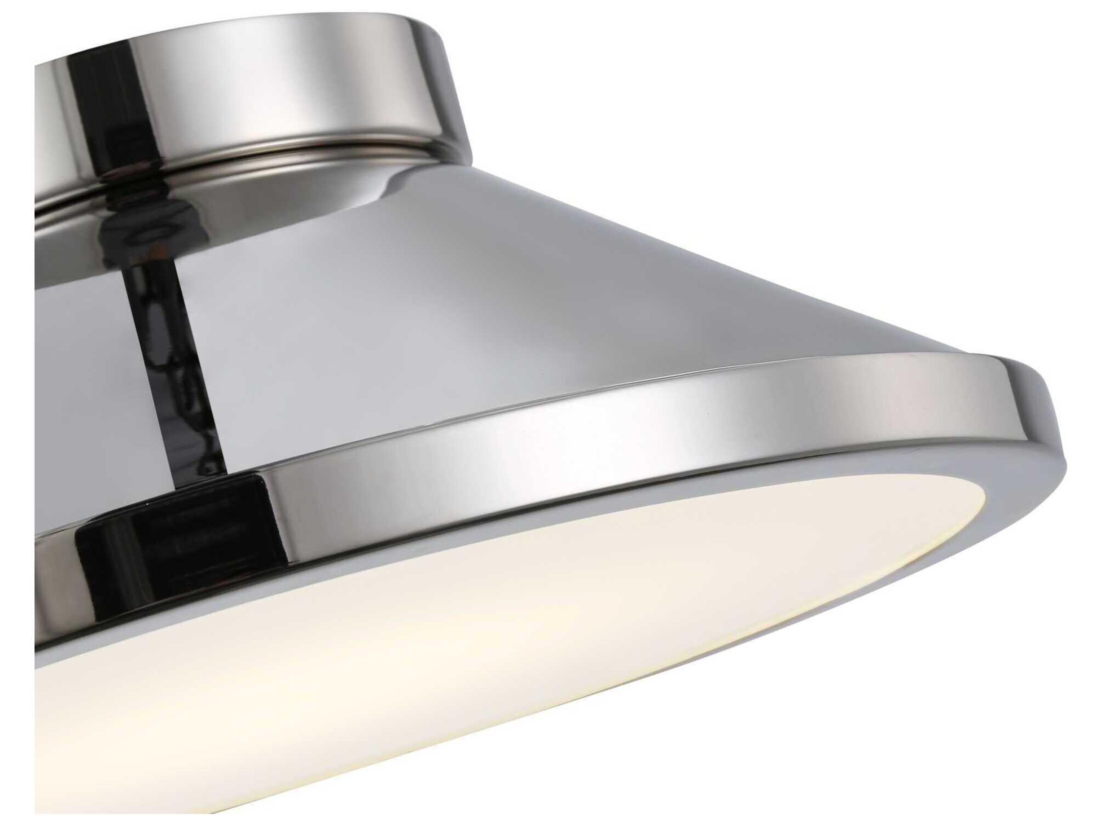 Artcraft Lucida 1-Light Nickel Glass LED Flush Mount