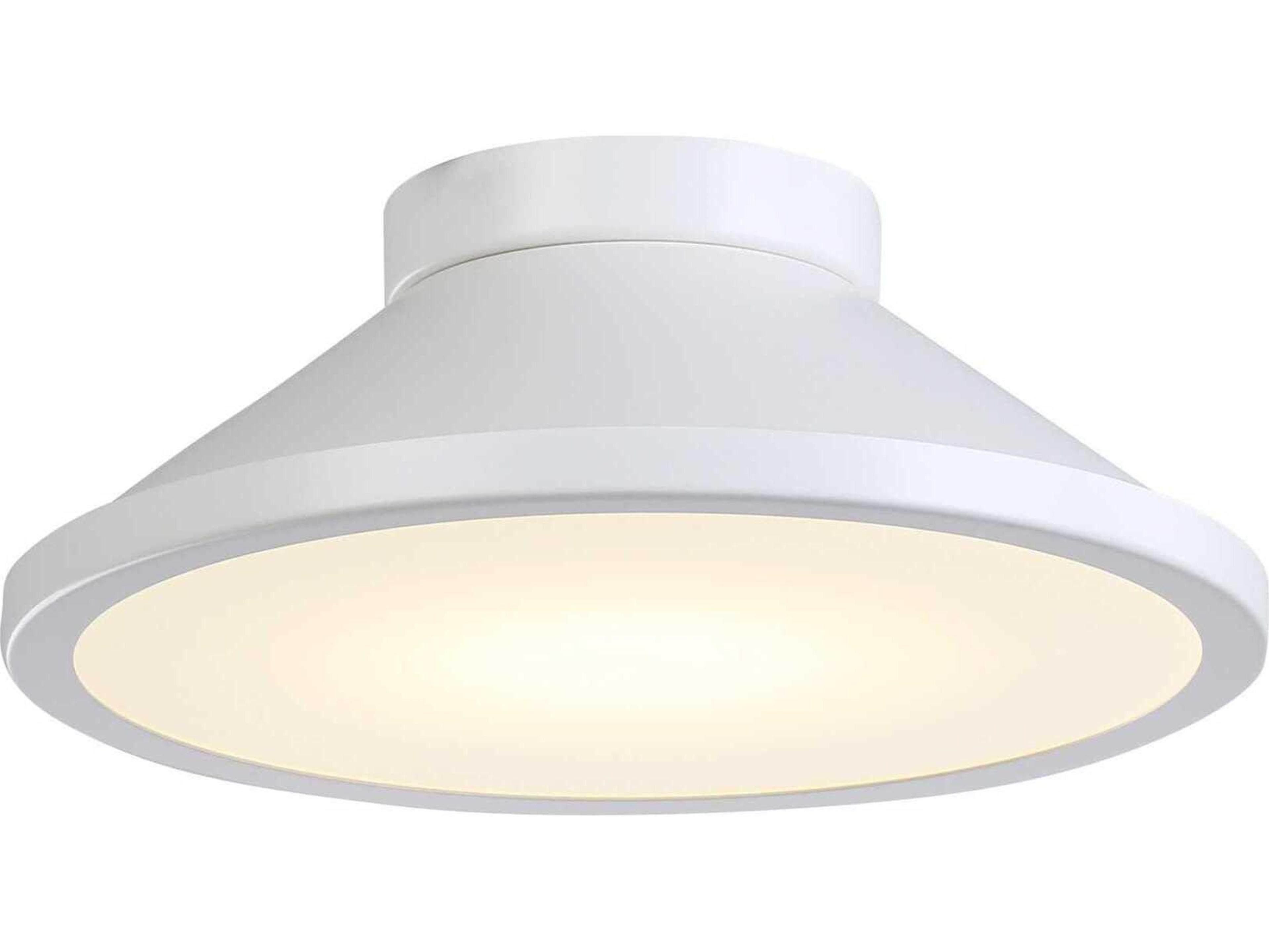 Artcraft Lucida 1-Light White Glass LED Flush Mount