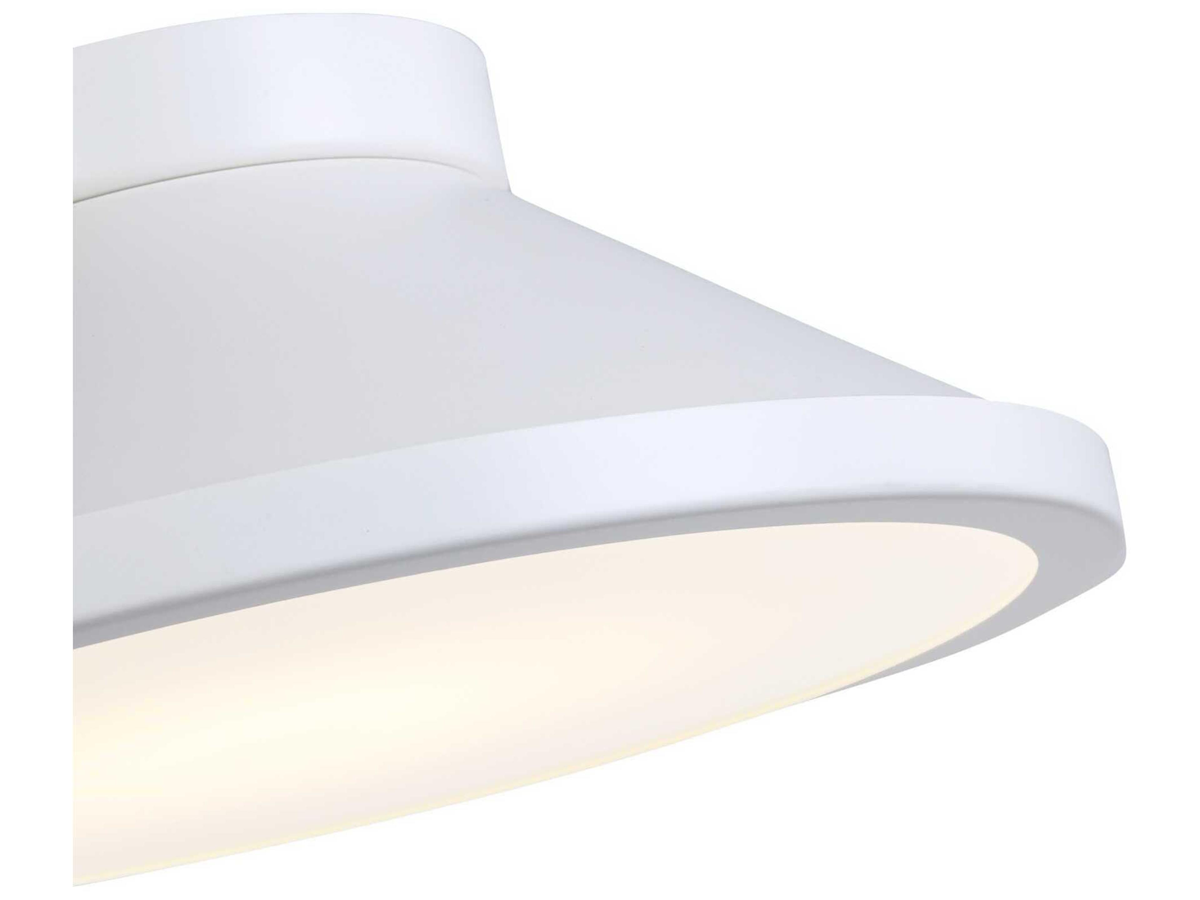 Artcraft Lucida 1-Light White Glass LED Flush Mount