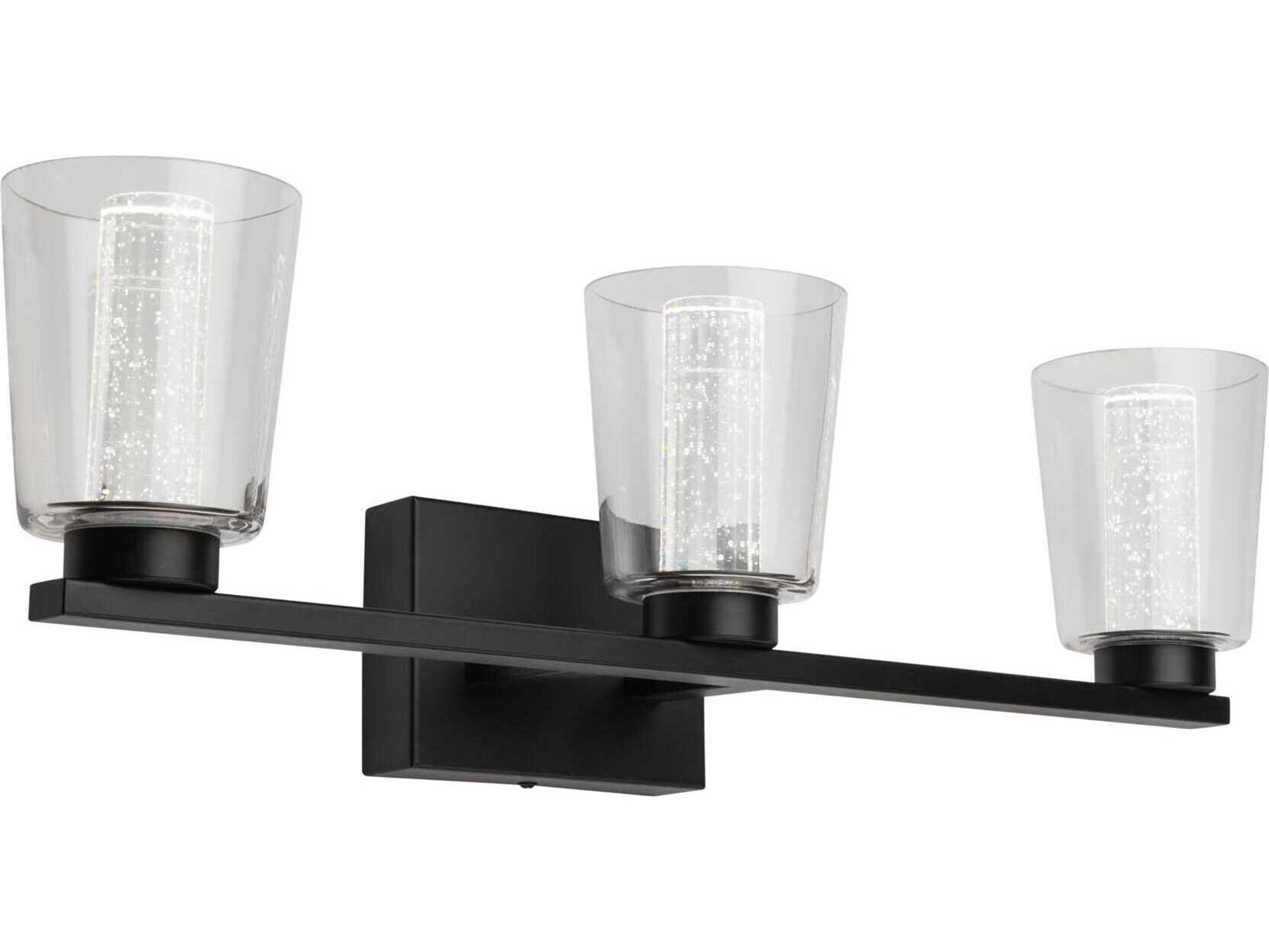 Artcraft Dalton 3-Light Black Vanity Light