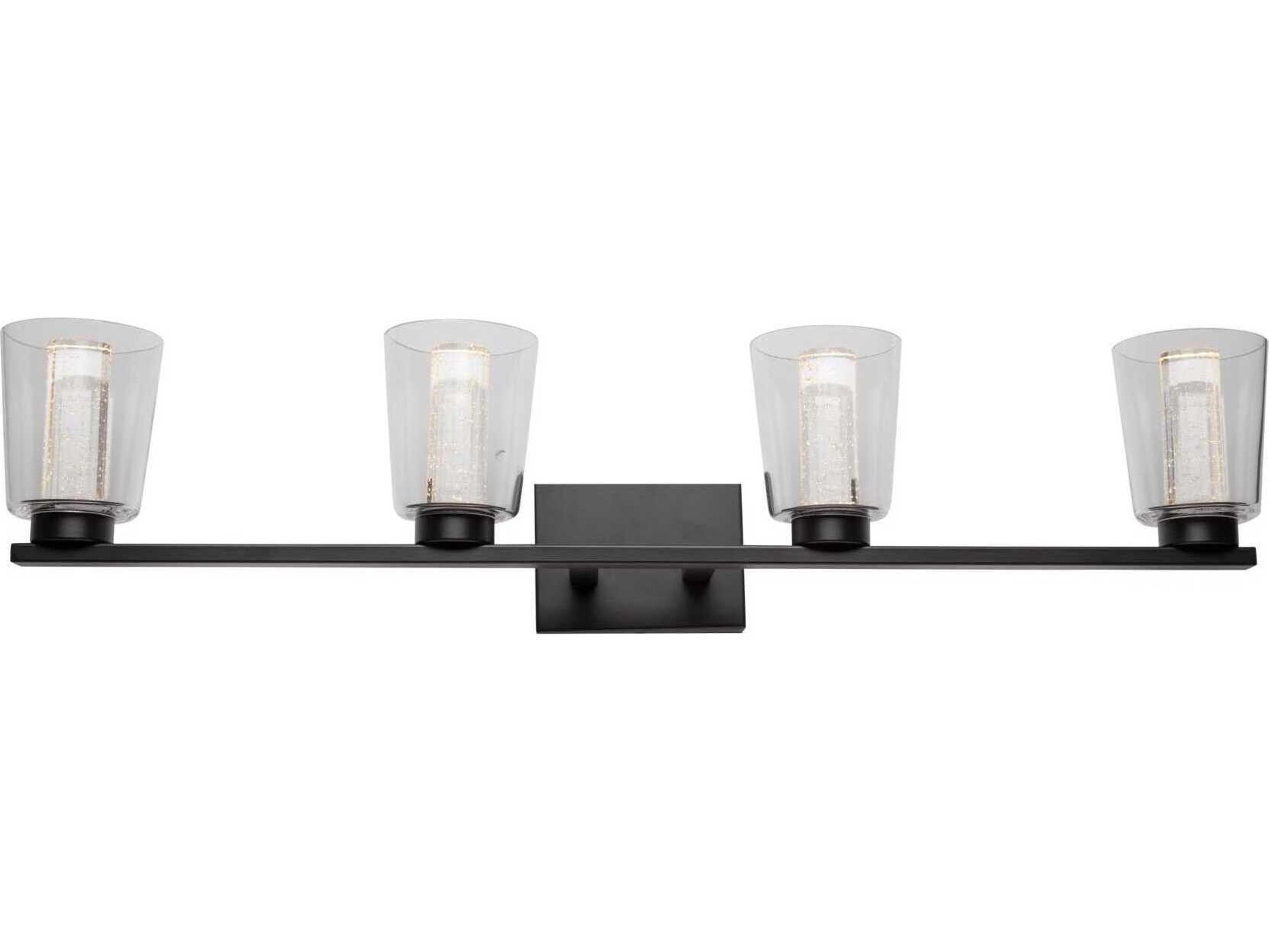 Artcraft Dalton 4-Light Black Vanity Light