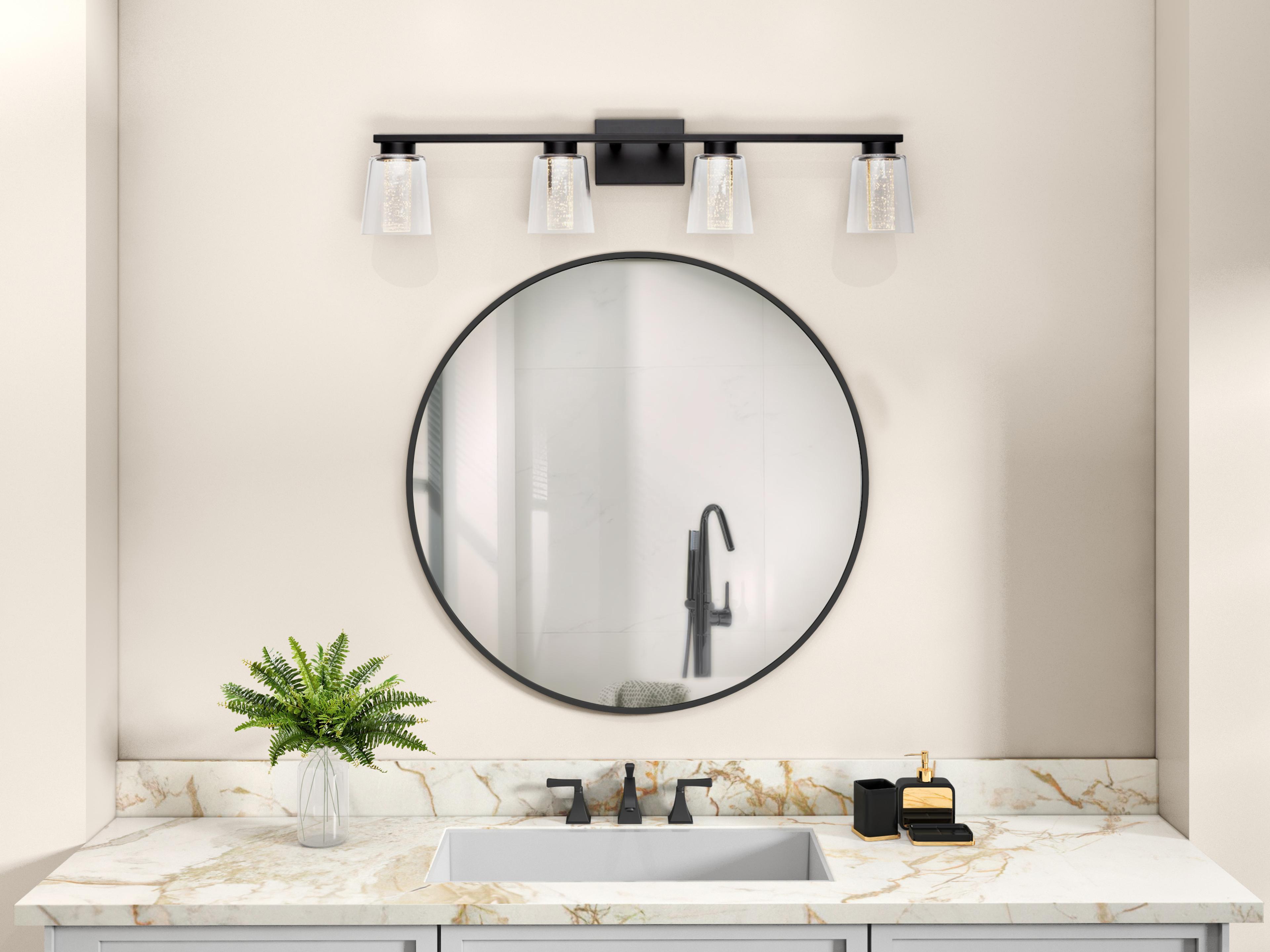 Artcraft Dalton 4-Light Black Vanity Light