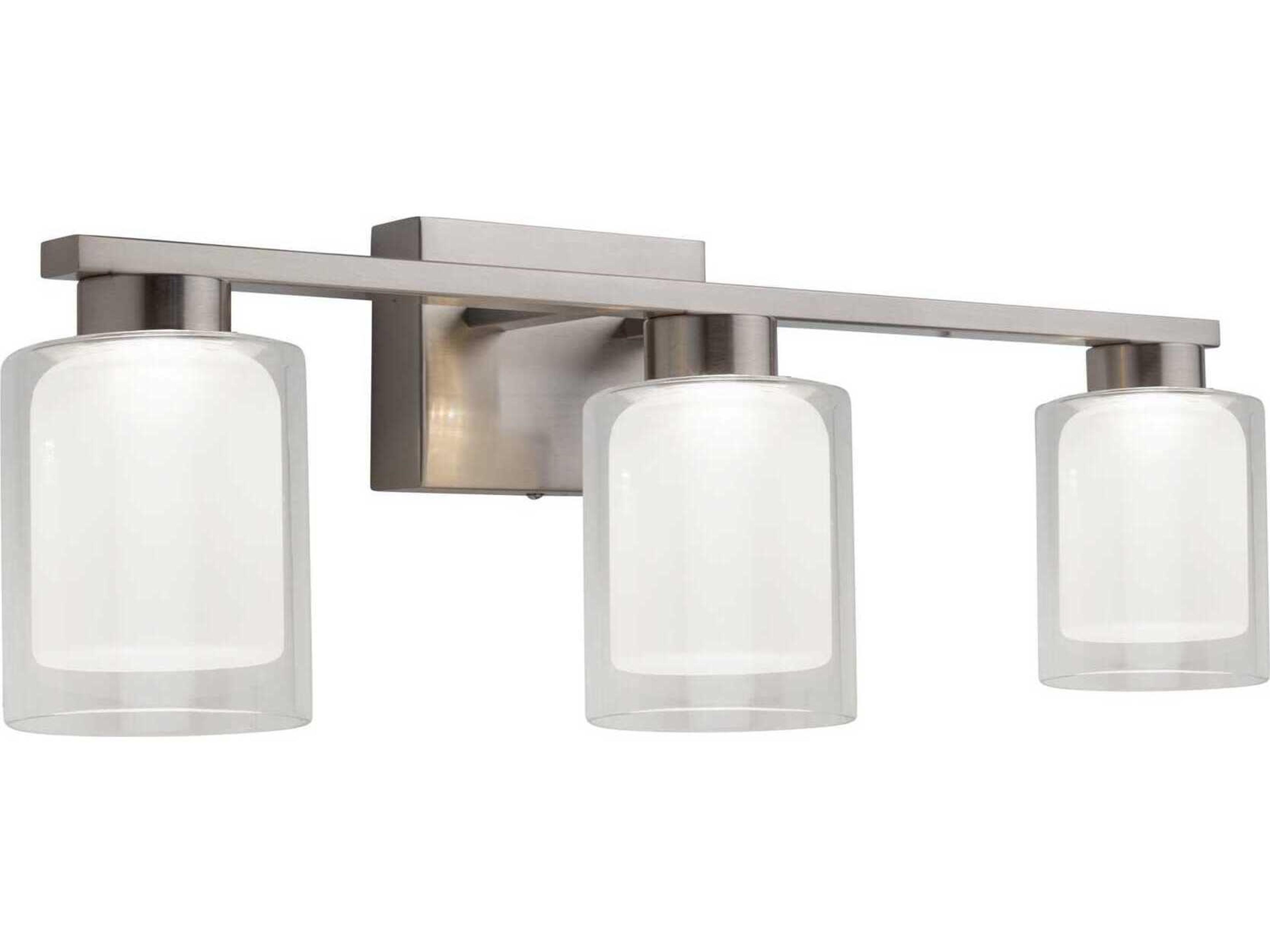 Artcraft Saville 3-Light Brushed Nickel Vanity Light