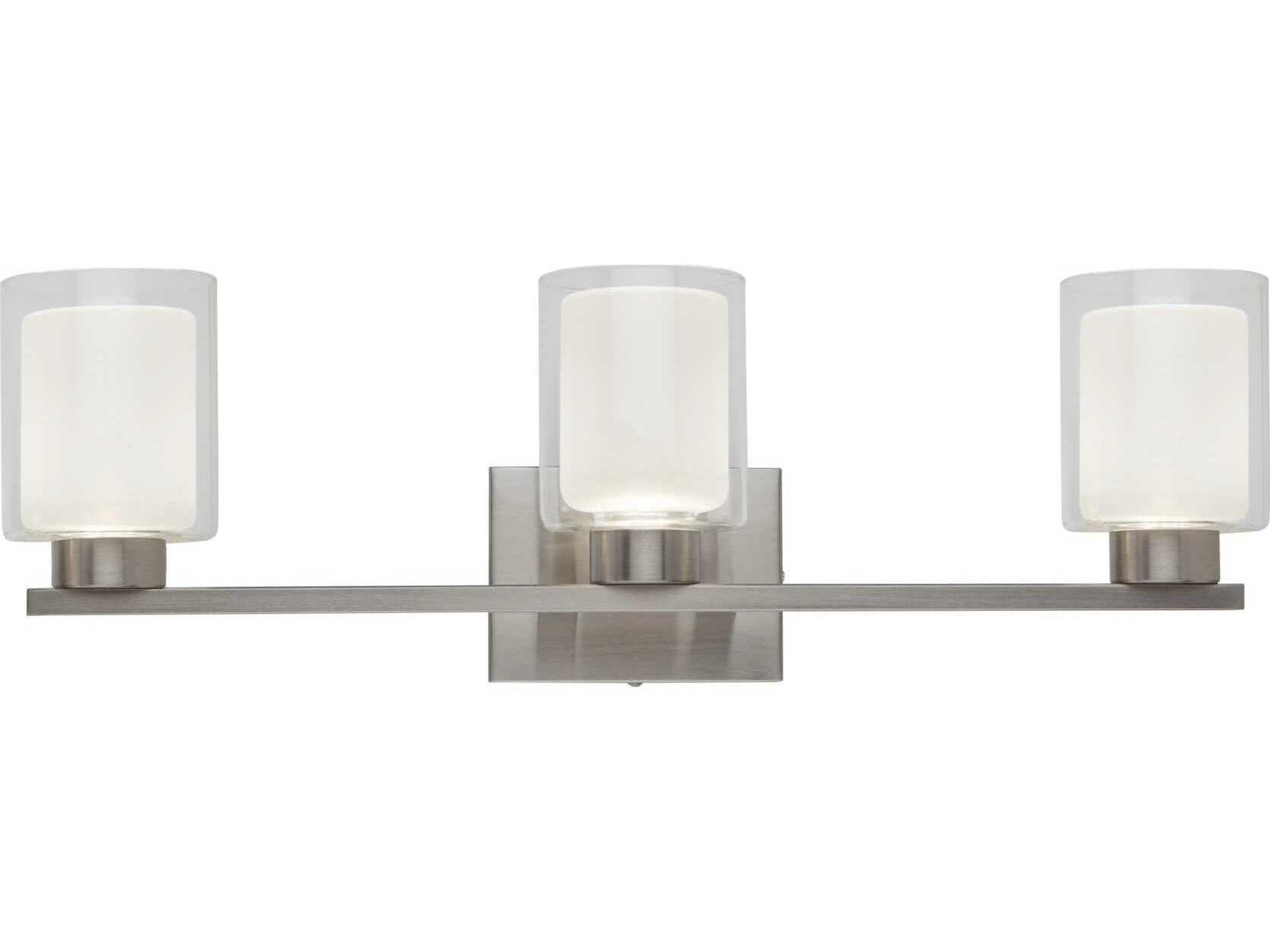 Artcraft Saville 3-Light Brushed Nickel Vanity Light