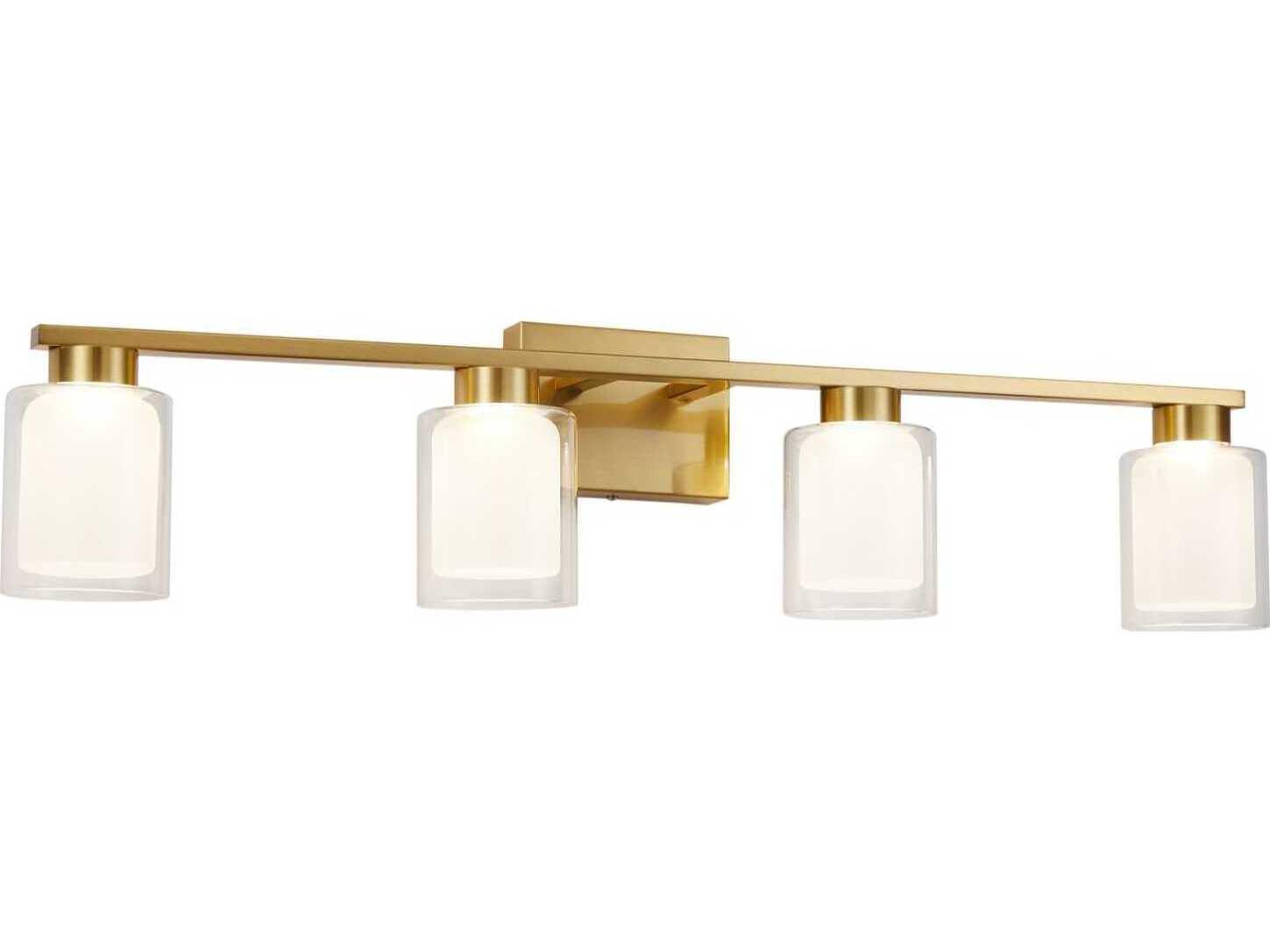 Artcraft Saville 4-Light Brass Vanity Light