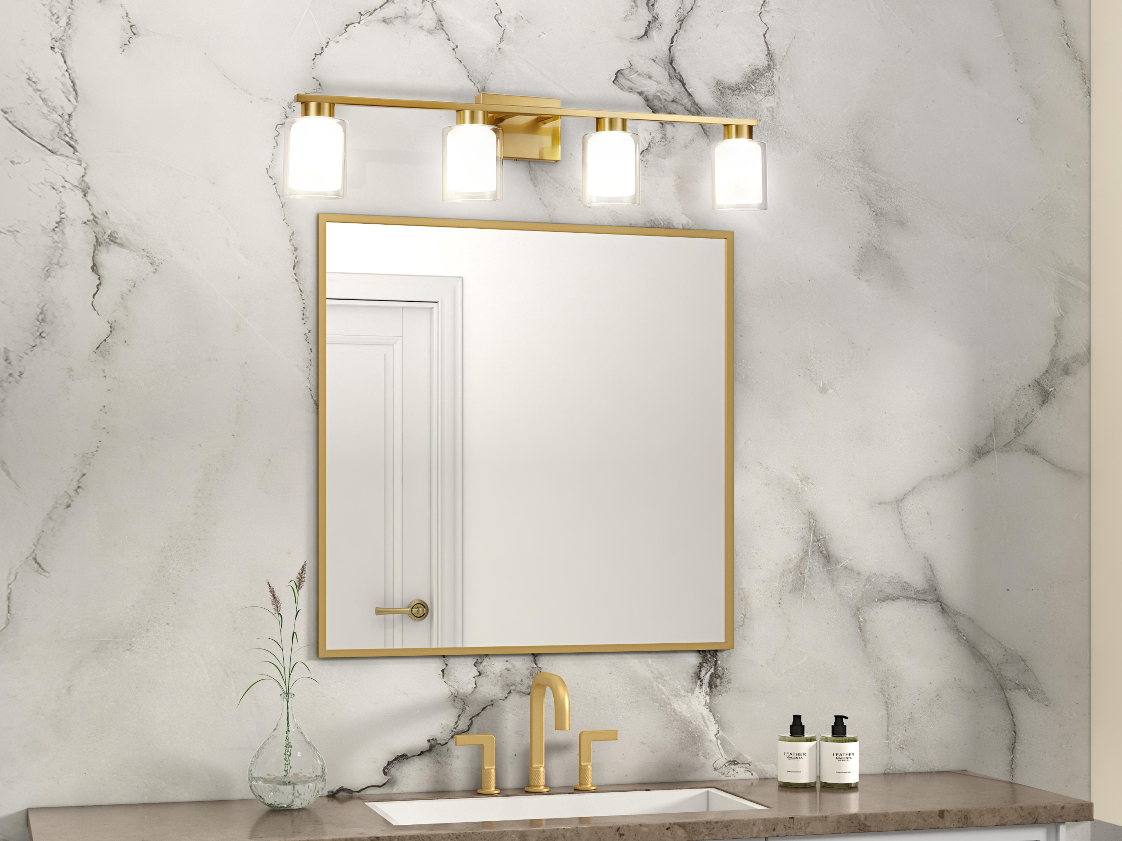 Artcraft Saville 4-Light Brass Vanity Light