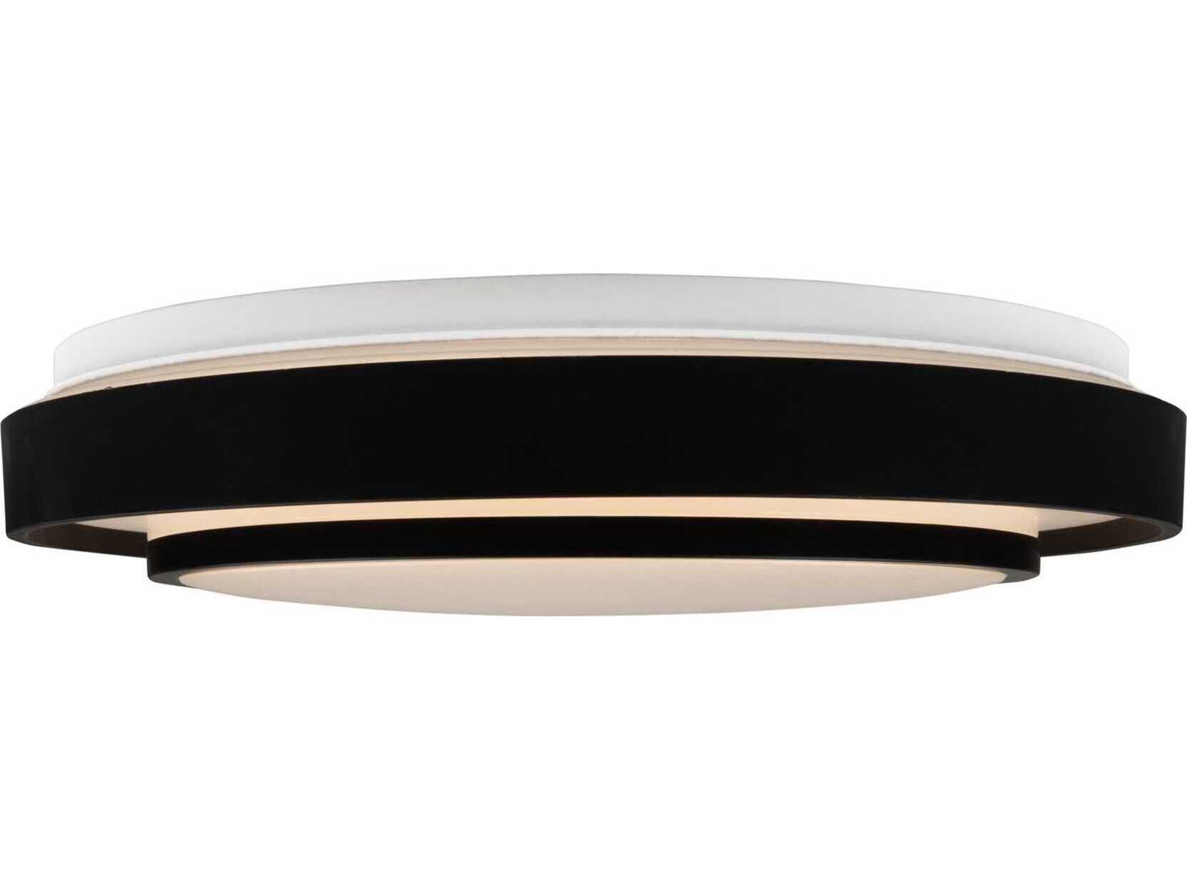 Artcraft Aziza 1-Light Black Round Flush Mount
