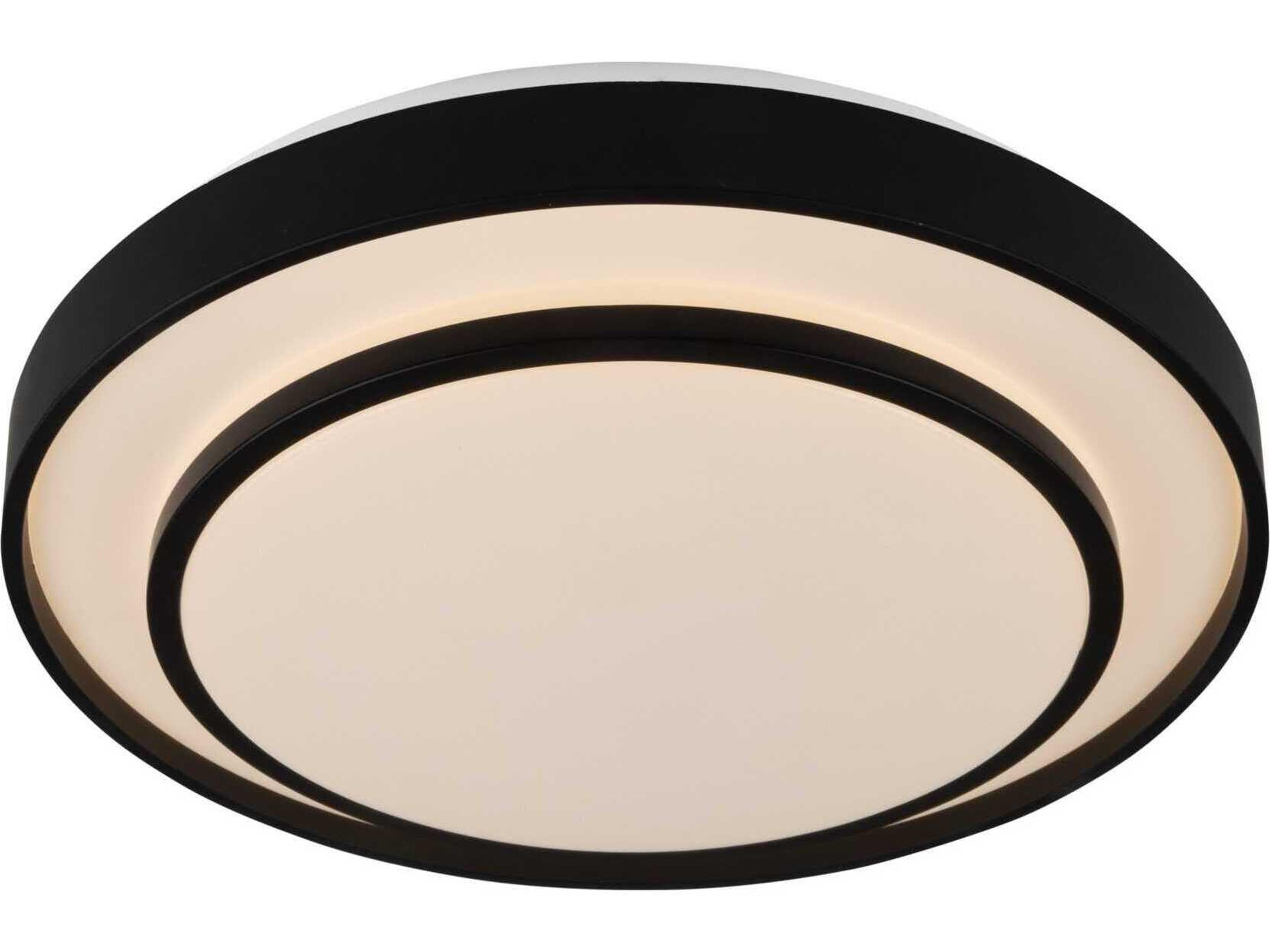 Artcraft Aziza 1-Light Black Round Flush Mount