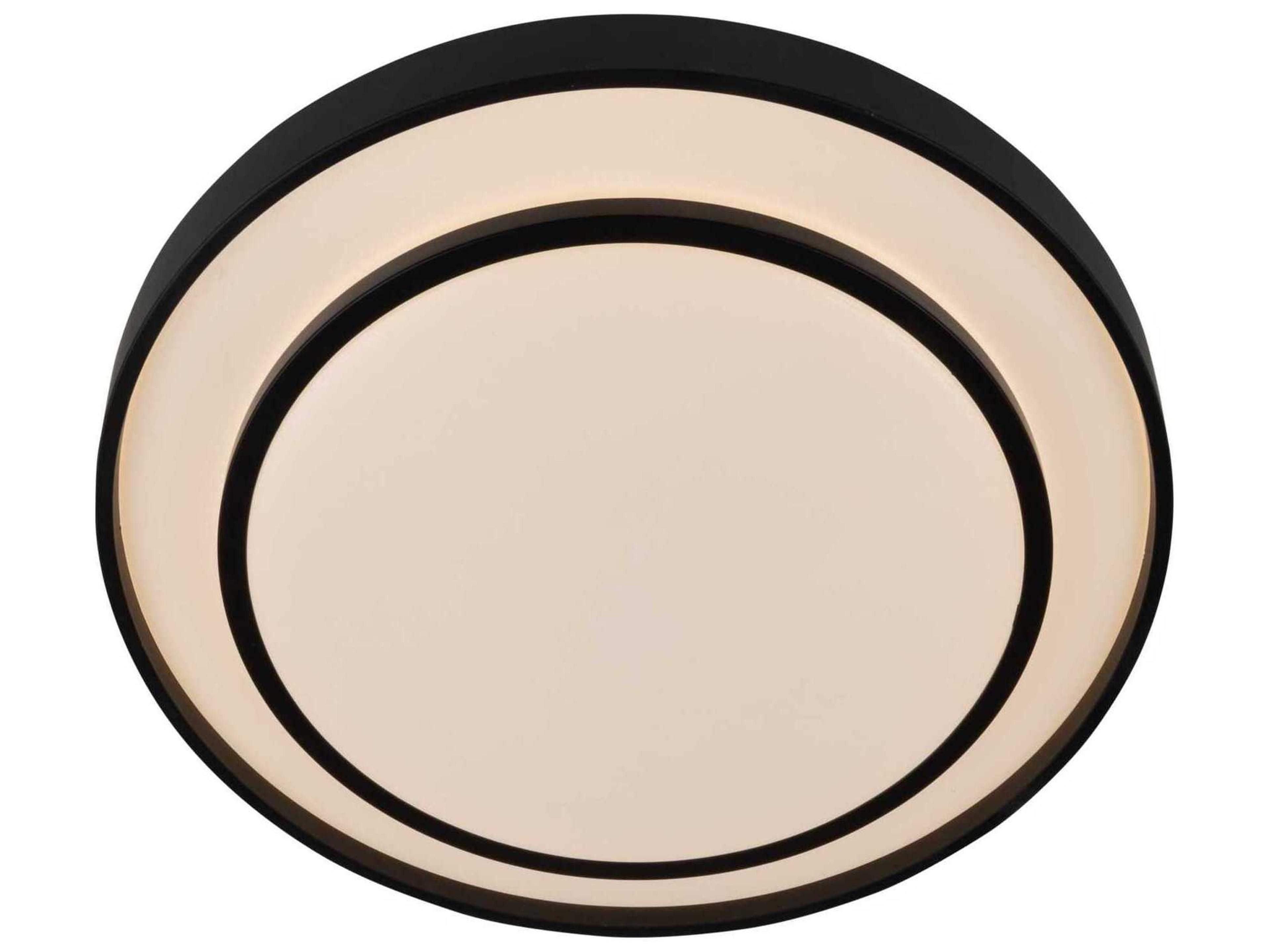 Artcraft Aziza 1-Light Black Round Flush Mount