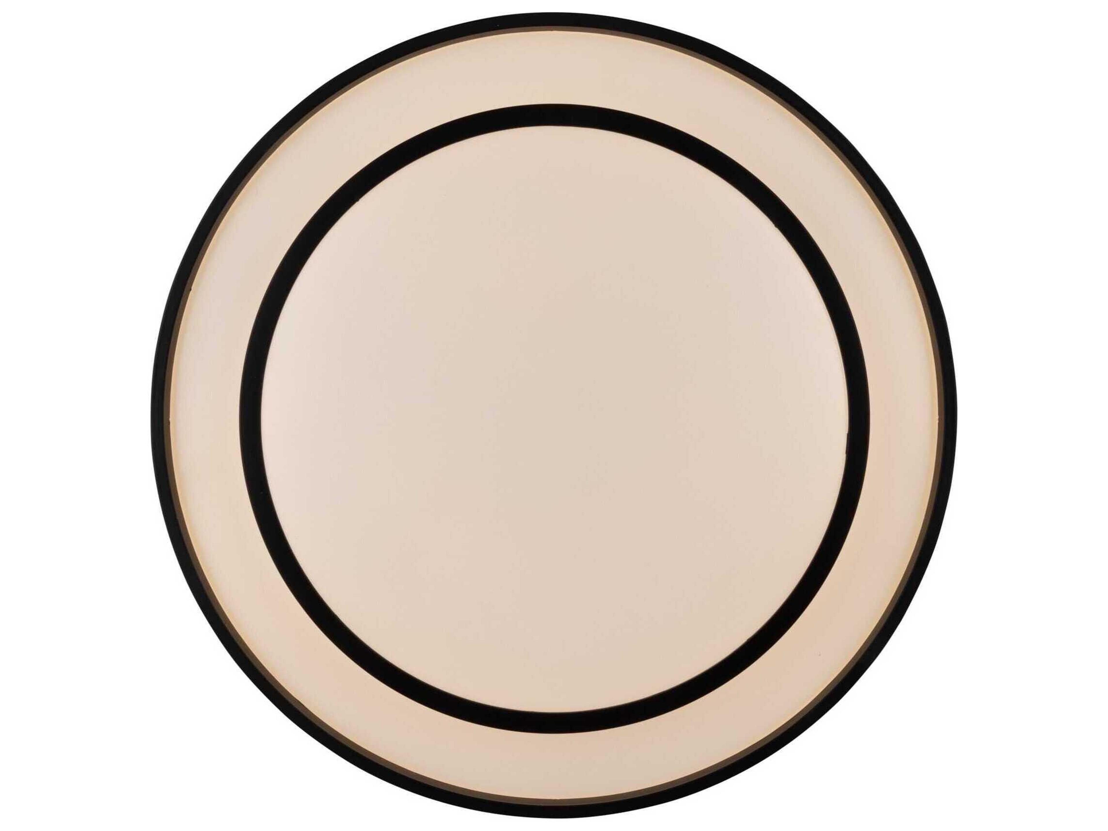 Artcraft Aziza 1-Light Black Round Flush Mount