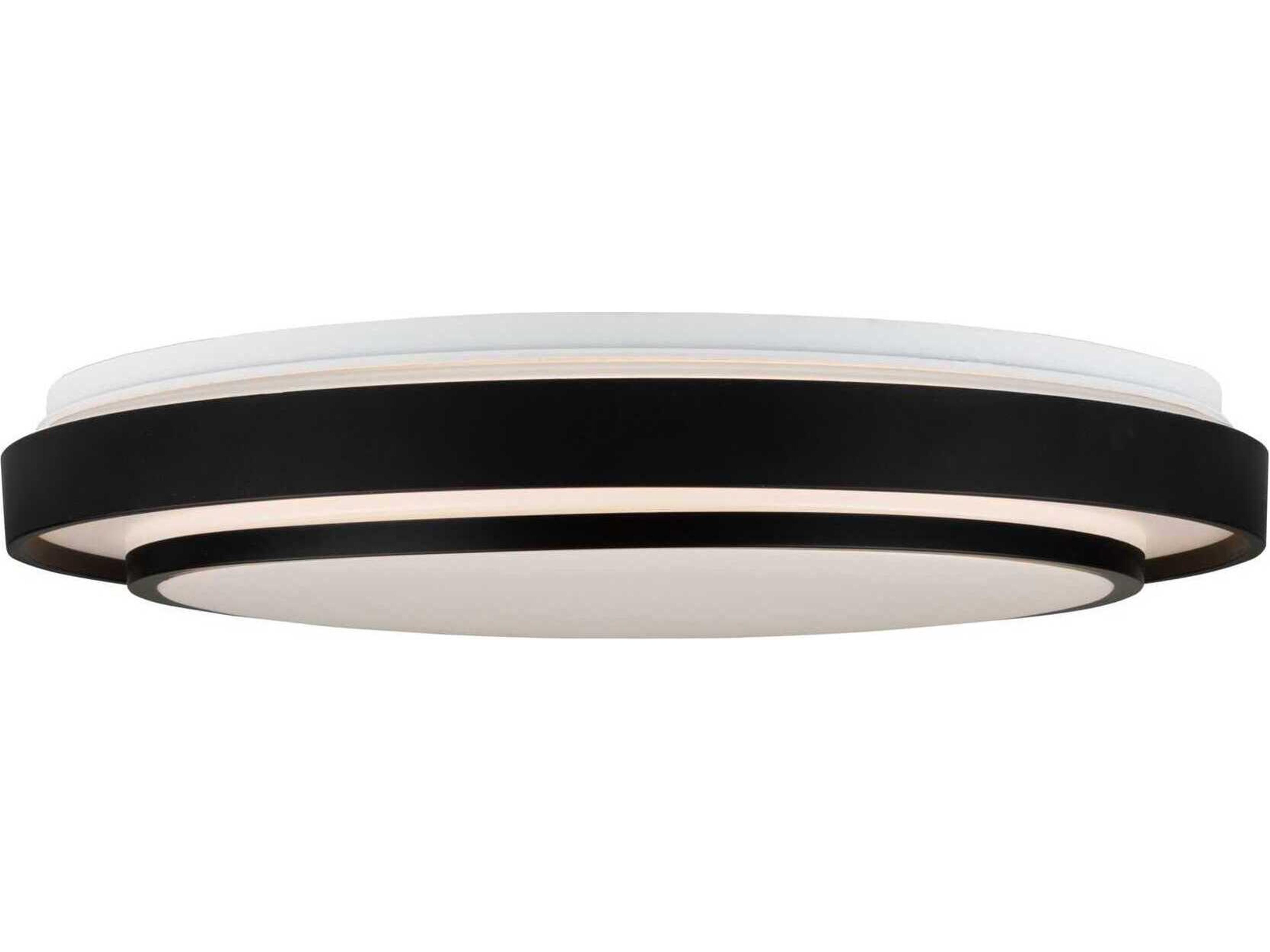 Artcraft Aziza 1-Light Black Round Flush Mount