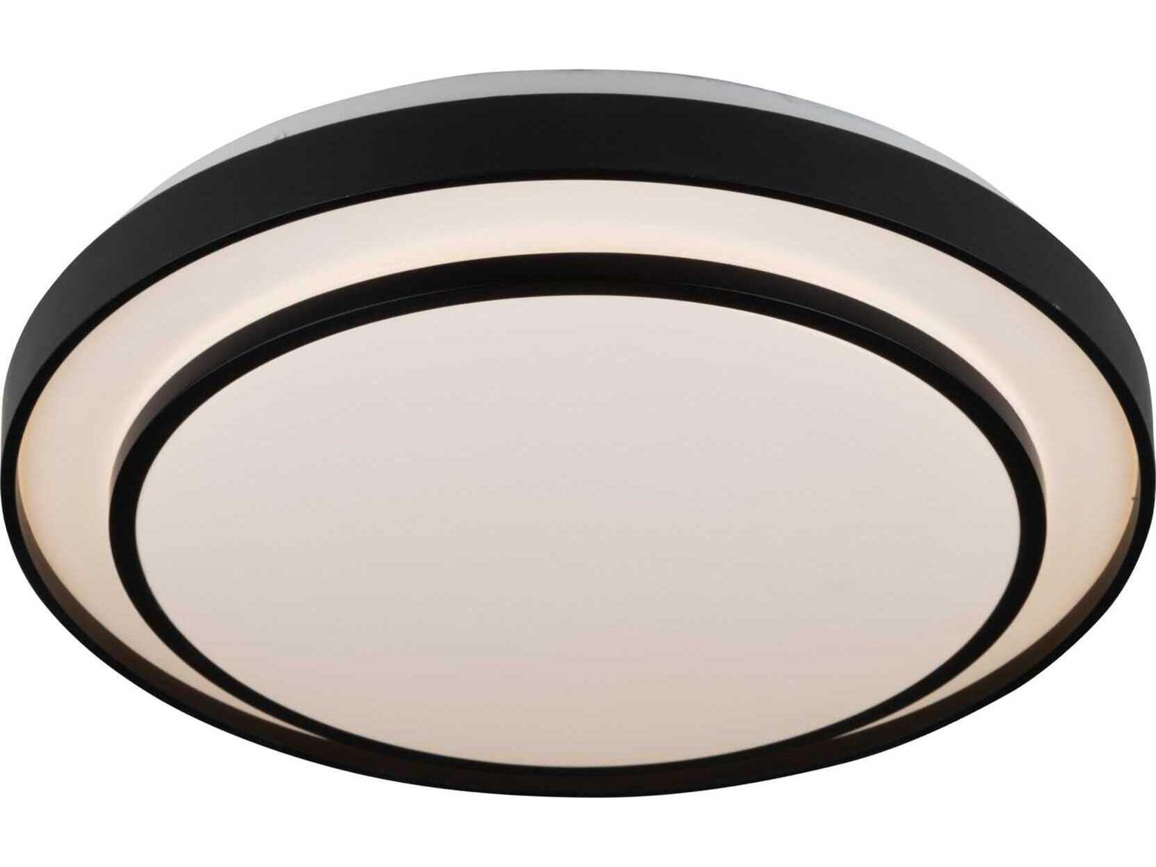 Artcraft Aziza 1-Light Black Round Flush Mount