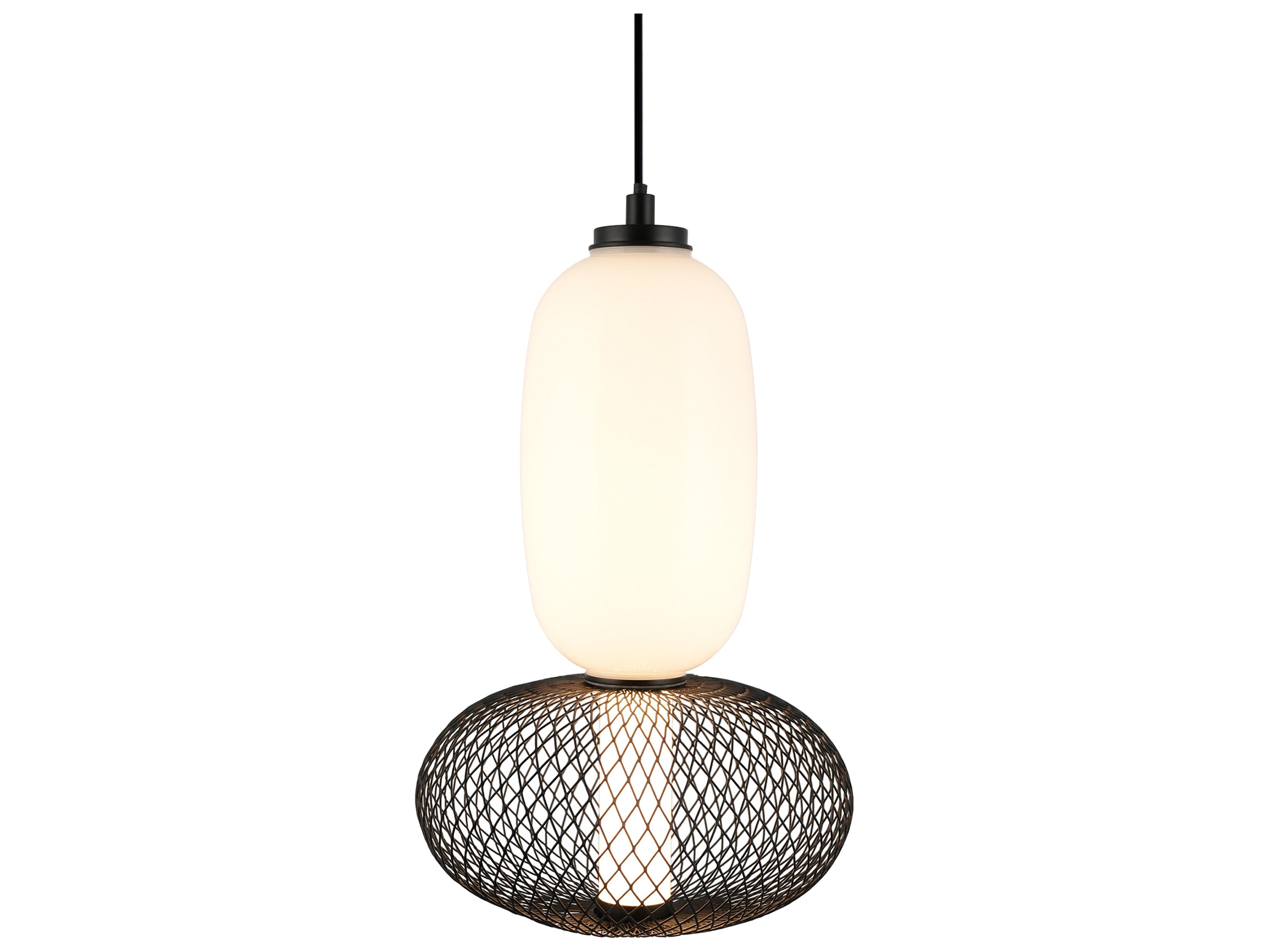 Artcraft Ace 1-Light Black Cylinder Globe Mini Pendant