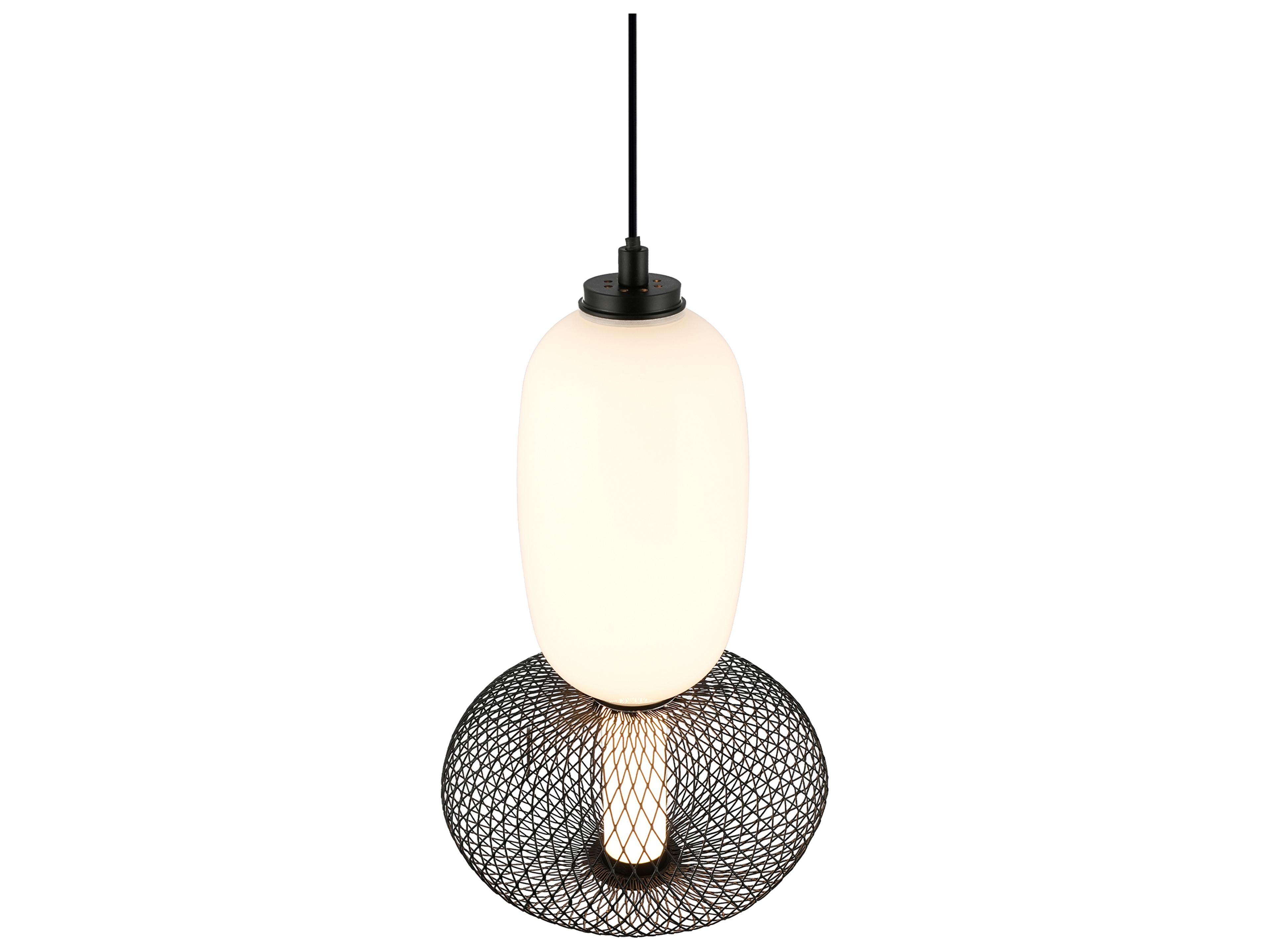 Artcraft Ace 1-Light Black Cylinder Globe Mini Pendant