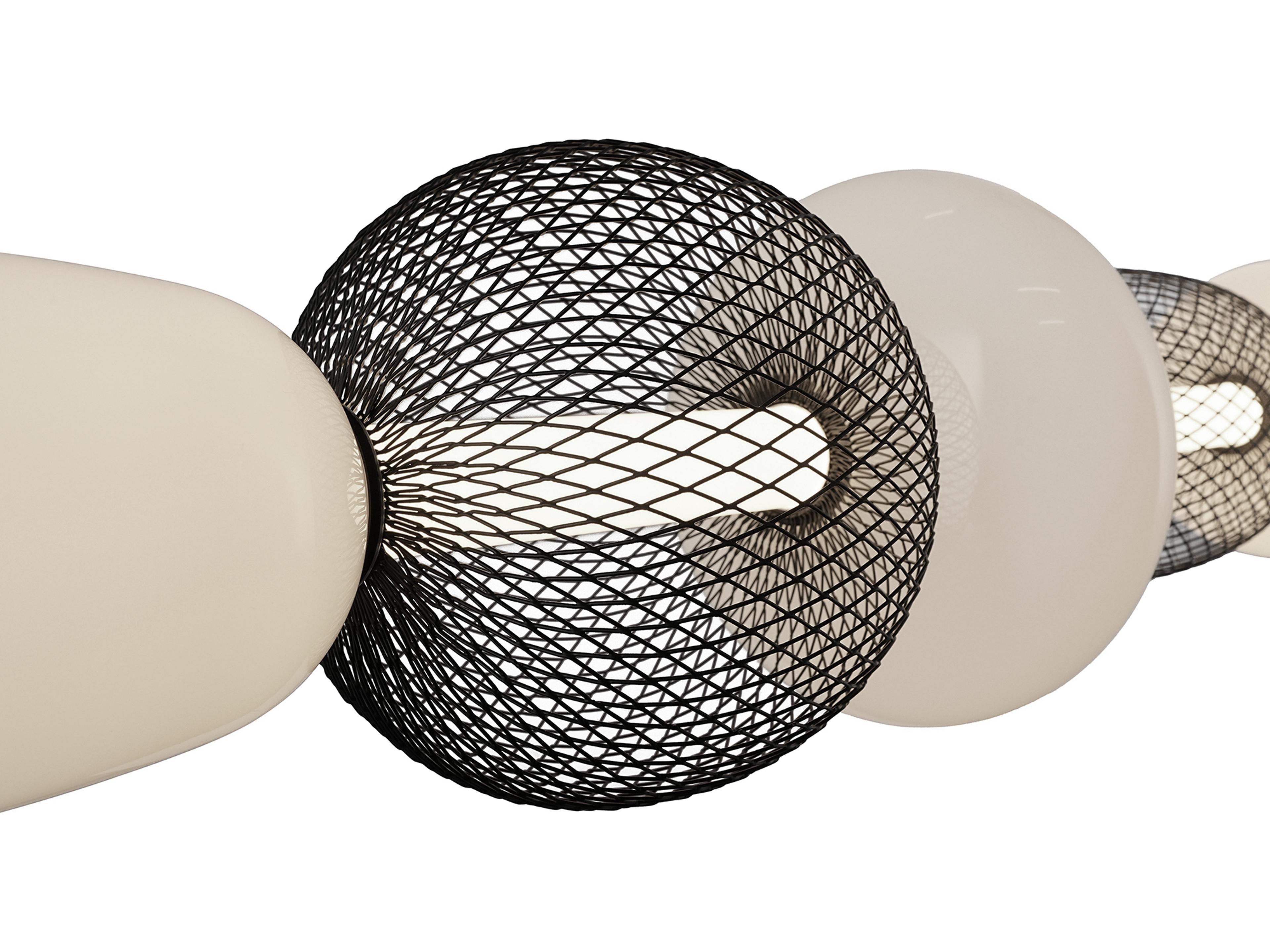 Artcraft Ace 1-Light Black Globe Linear Island Pendant