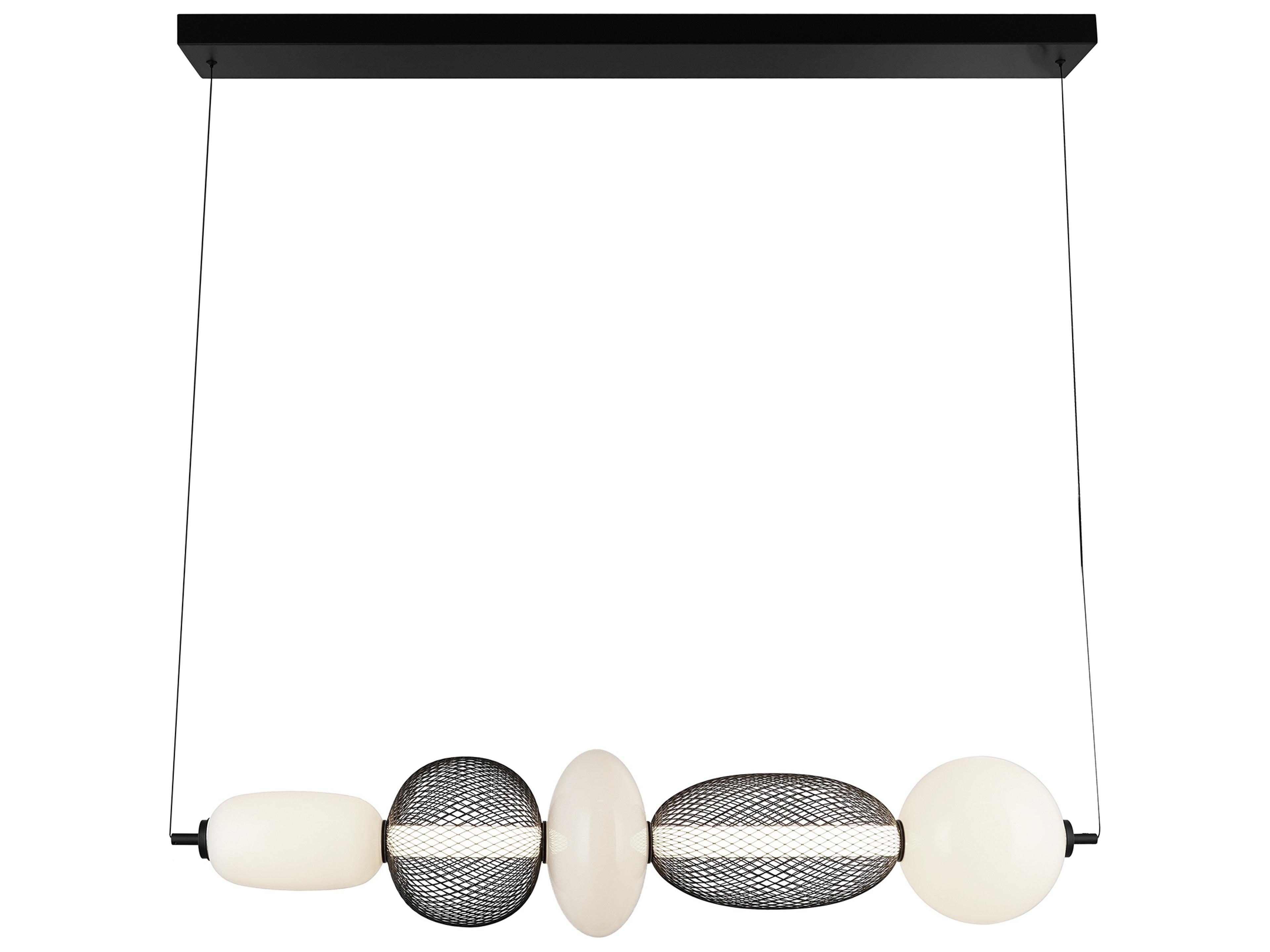 Artcraft Ace 1-Light Black Globe Linear Island Pendant