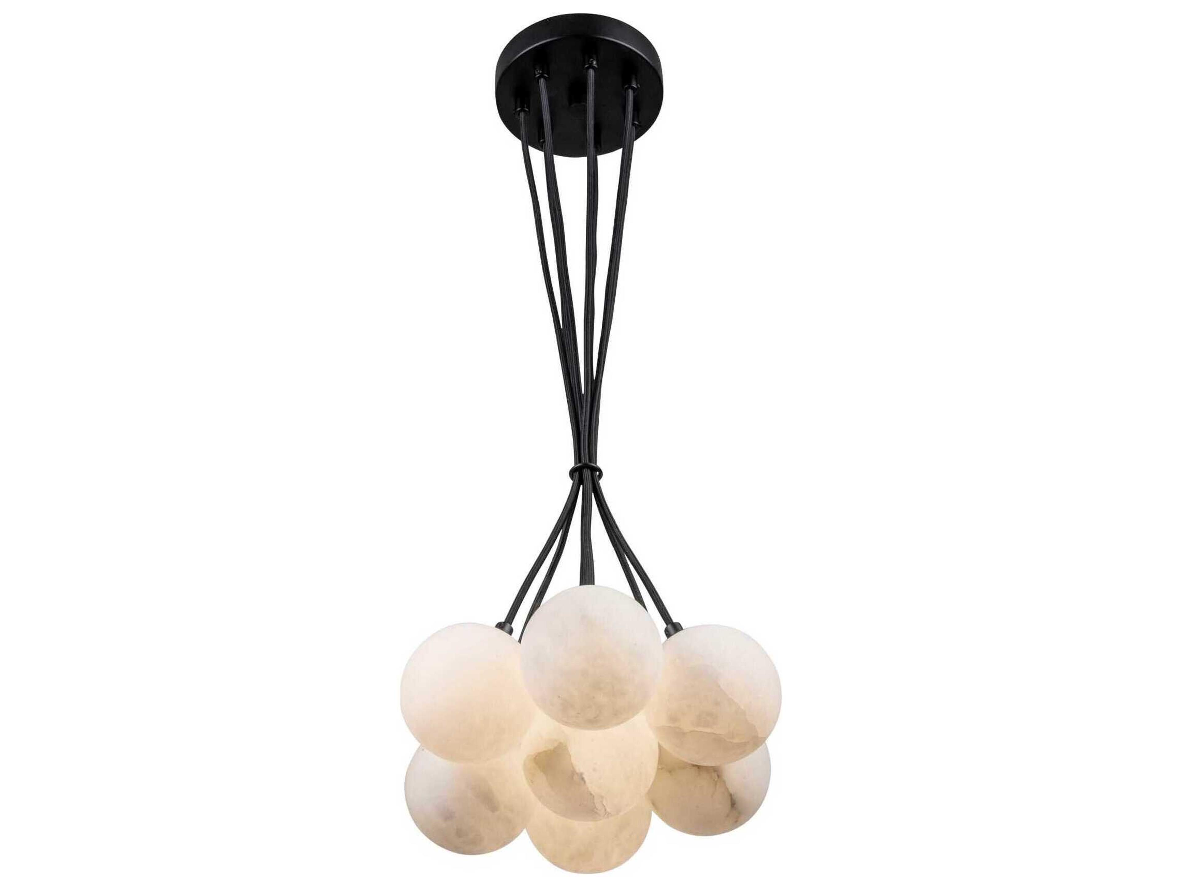 Artcraft Camila 7-Light Black Globe Mini Pendant