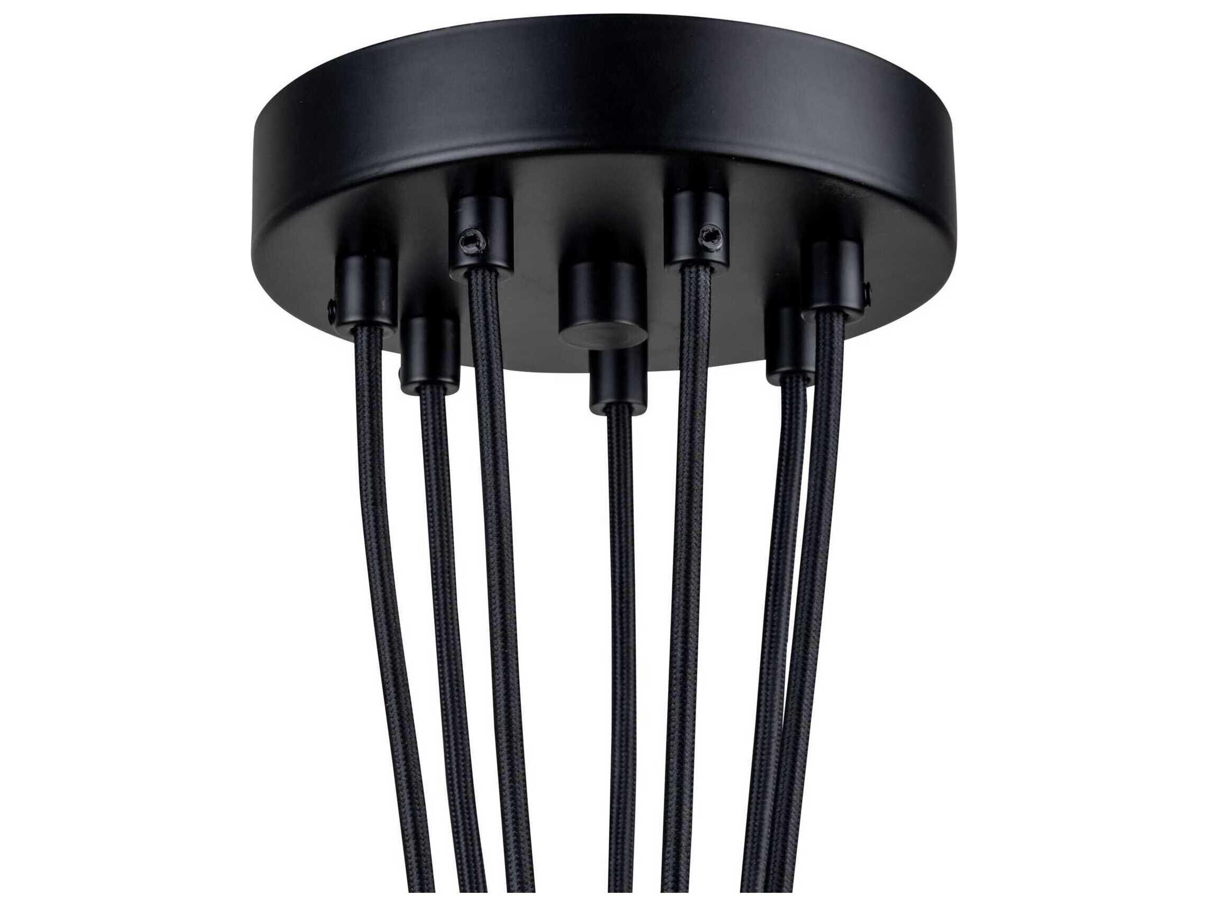 Artcraft Camila 7-Light Black Globe Mini Pendant