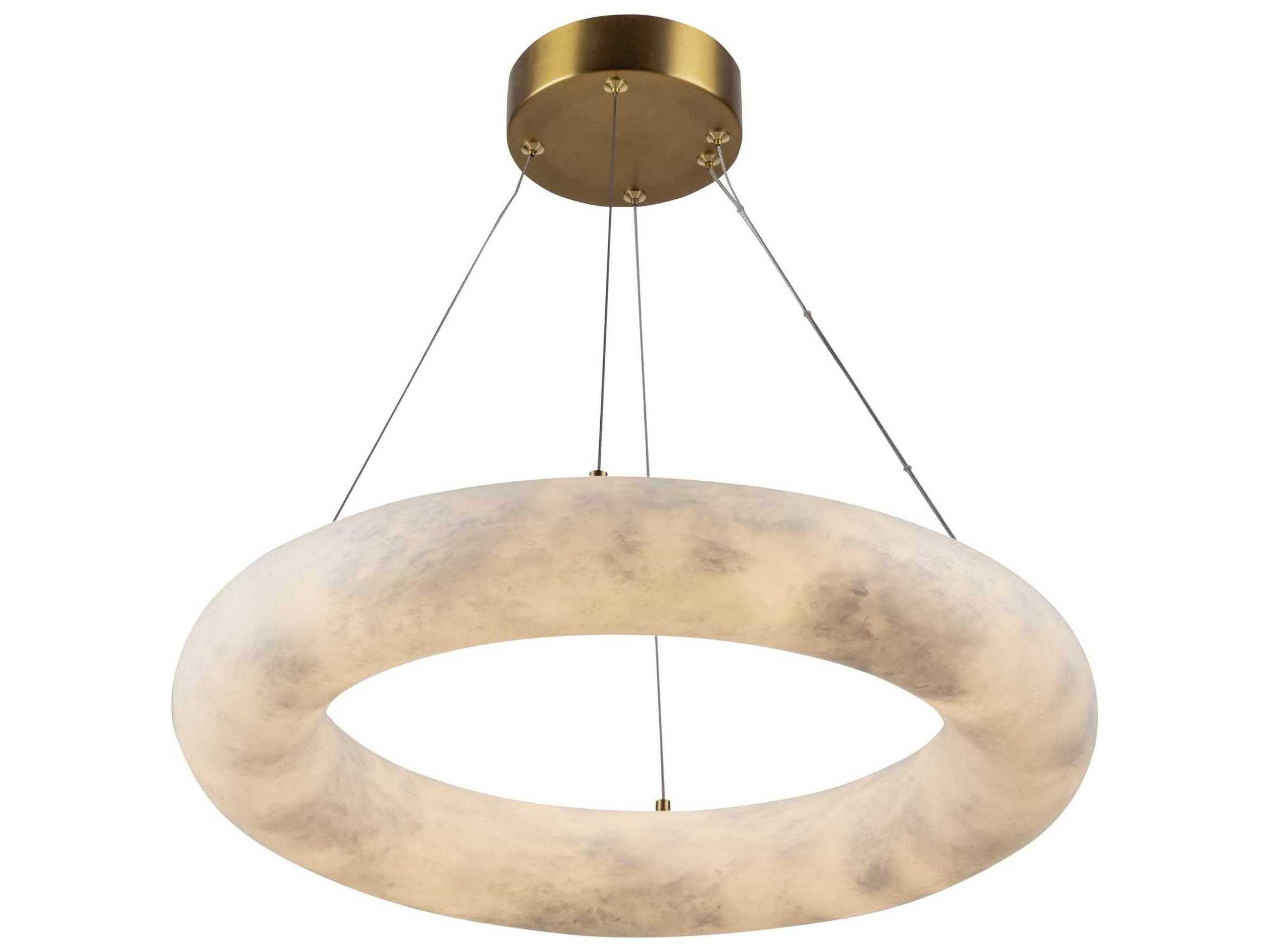 Artcraft Camila 1-Light Brushed Brass Round Pendant